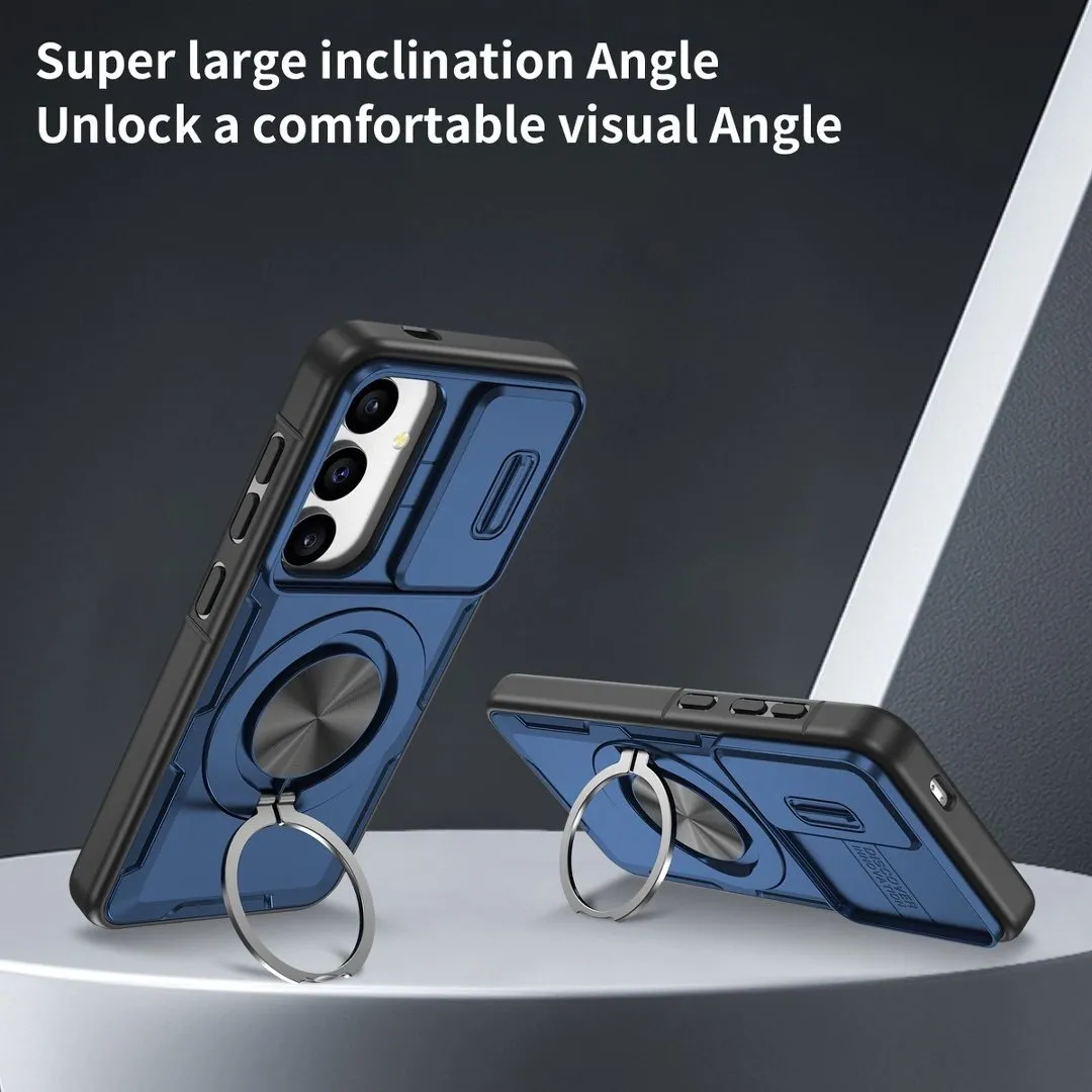 2-in-1 Magnetic Sliding Lens Case, Blue for  Samsung S25 - Image 3
