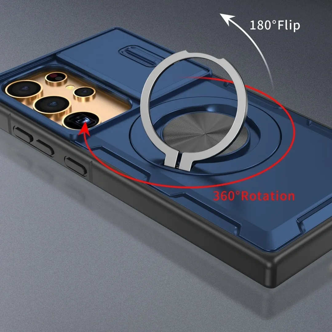 2-in-1 Magnetic Sliding Lens Case, Blue for  Samsung S25Ultra - Image 2