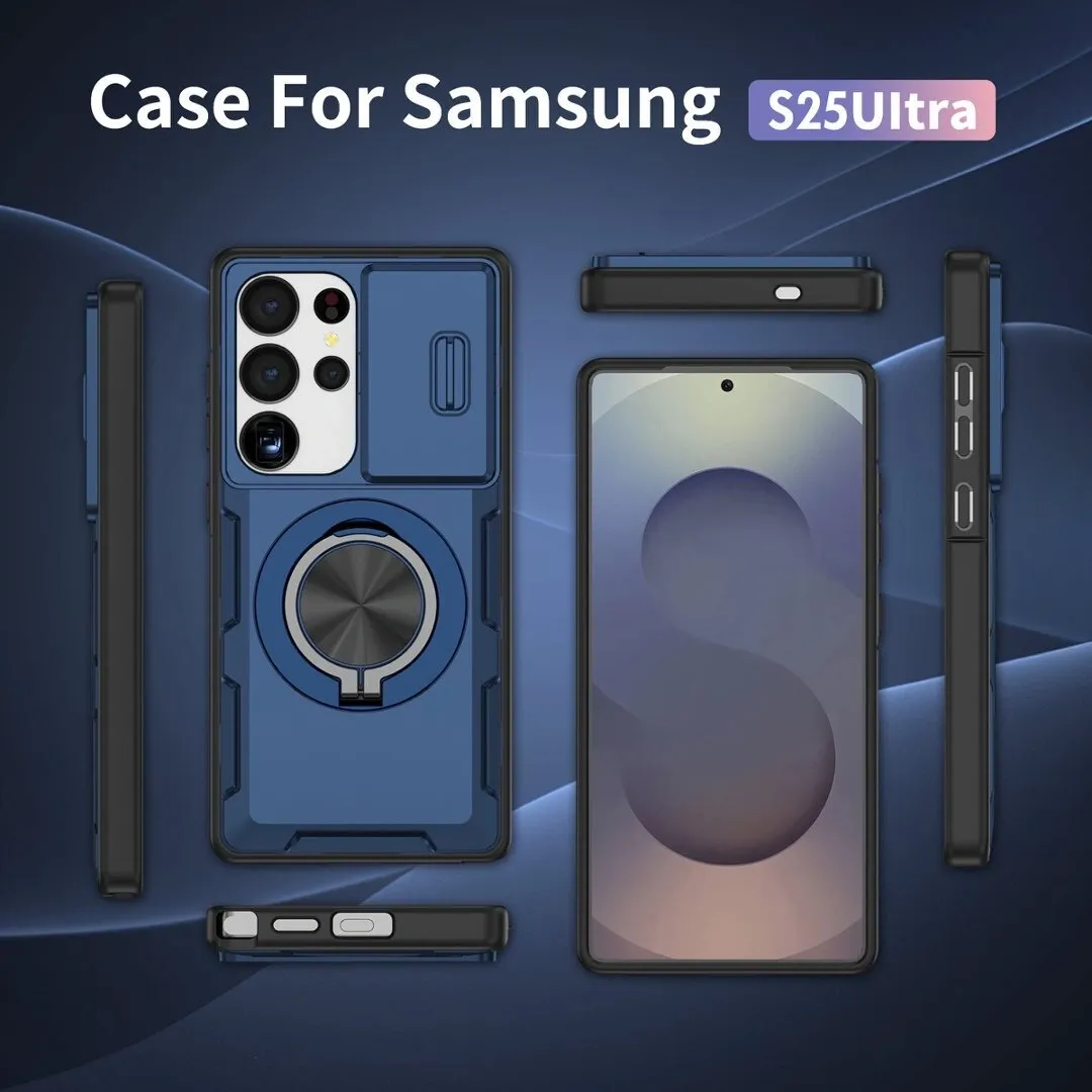 2-in-1 Magnetic Sliding Lens Case, Blue for  Samsung S25Ultra - Image 5
