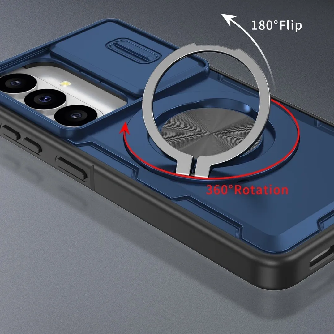 2-in-1 Magnetic Sliding Lens Case, Blue for  Samsung S26 - Image 2