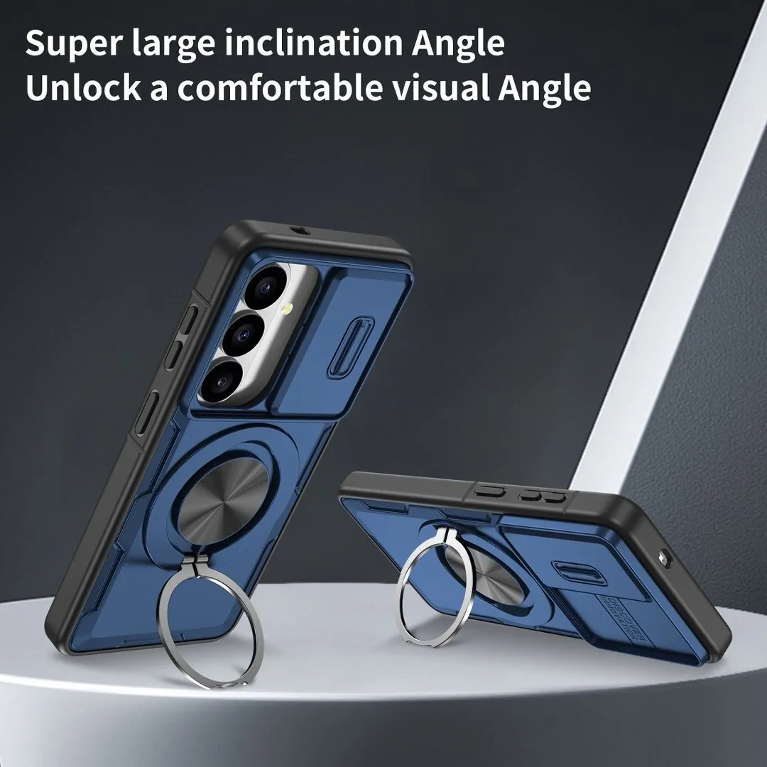 2-in-1 Magnetic Sliding Lens Case, Blue for  Samsung S26 - Image 3
