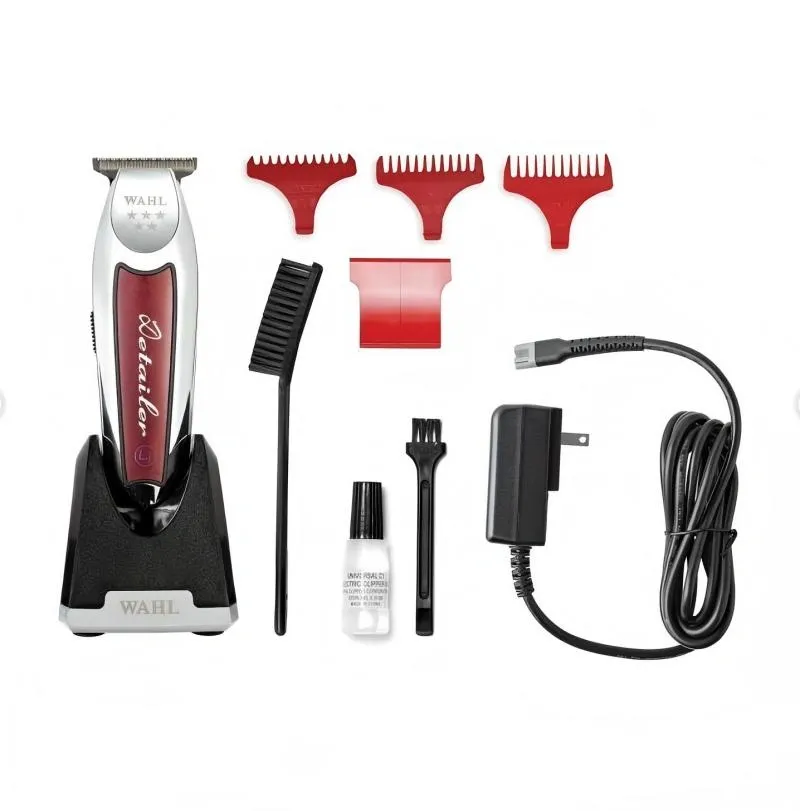Wahl T-Wide Detailer Professional Cordless Finishing Trimmer 100 Minutes Battery Life Silver - Image 2
