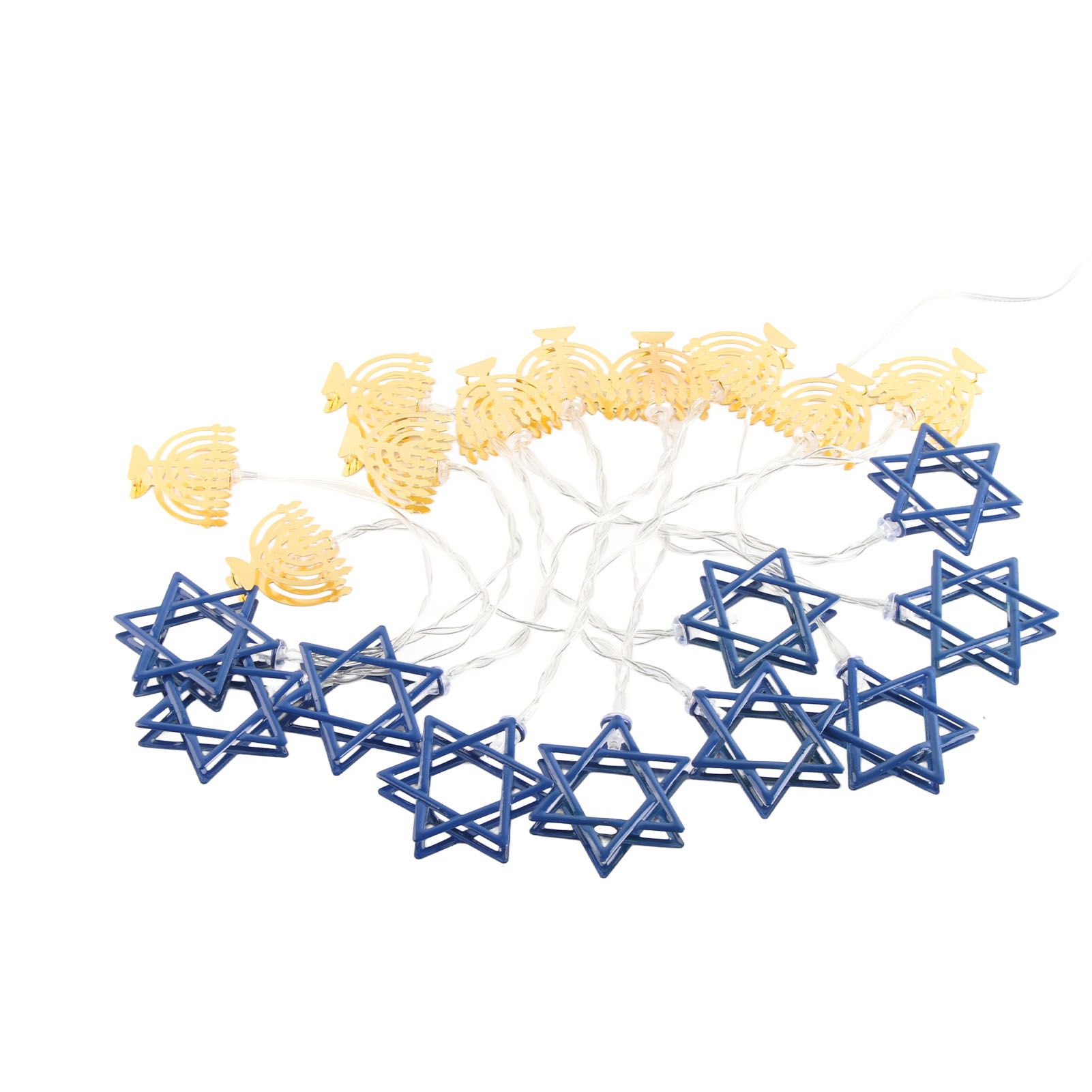 LED Hanukkah String Lights Hexagonal Star Fairy Light 3 Meters 20 LED Decoration Lights - Image 3