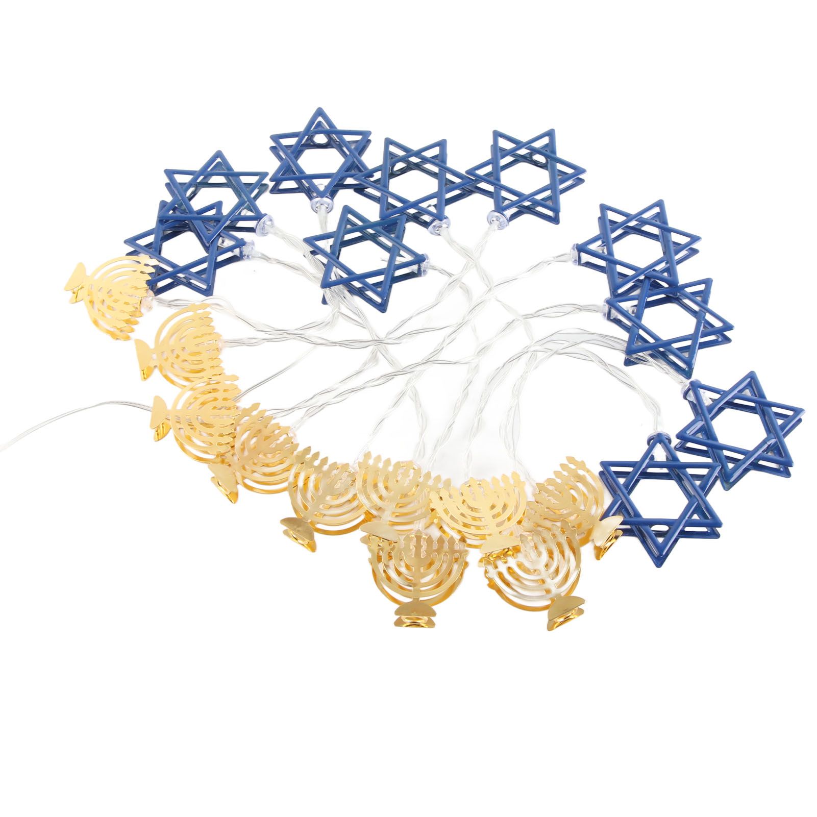 LED Hanukkah String Lights Hexagonal Star Fairy Light 3 Meters 20 LED Decoration Lights - Image 6