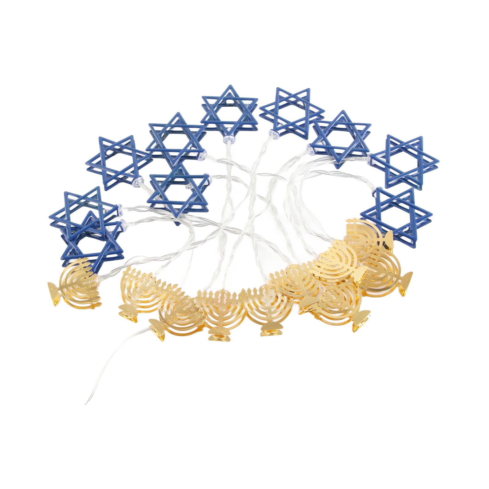 LED Hanukkah String Lights Hexagonal Star Fairy Light 3 Meters 20 LED Decoration Lights - Image 7