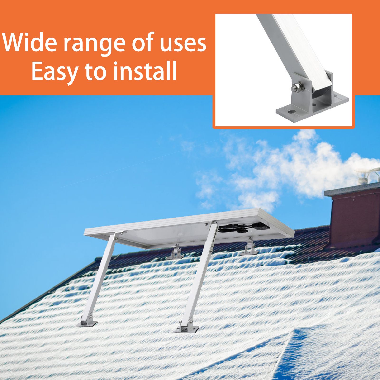 Solar Panel Holder Set 15 to 30 Degrees Adjustable Bracket Solar Panel Mount Bracket Set - Image 3