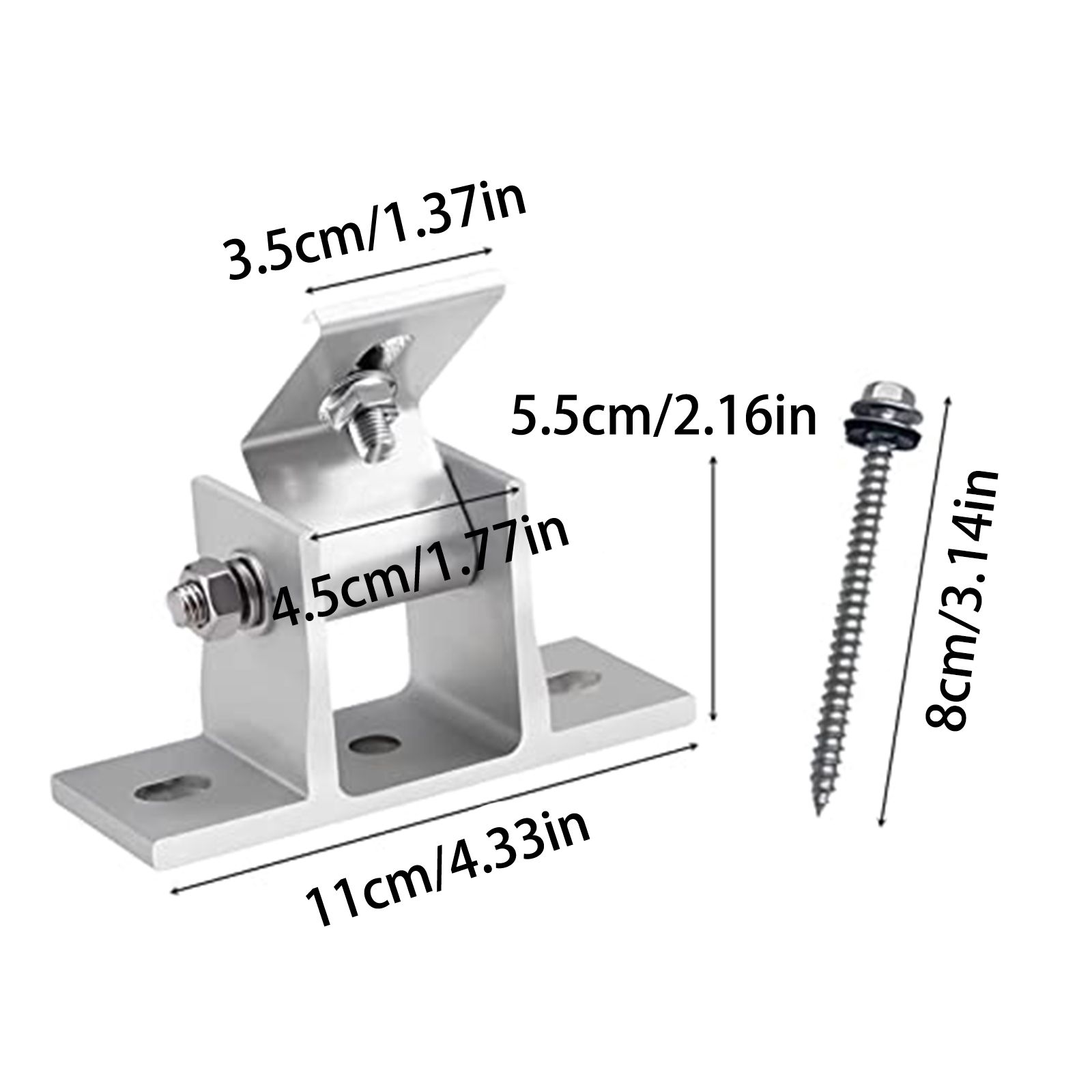 Solar Panel Holder Set 15 to 30 Degrees Adjustable Bracket Solar Panel Mount Bracket Set - Image 5