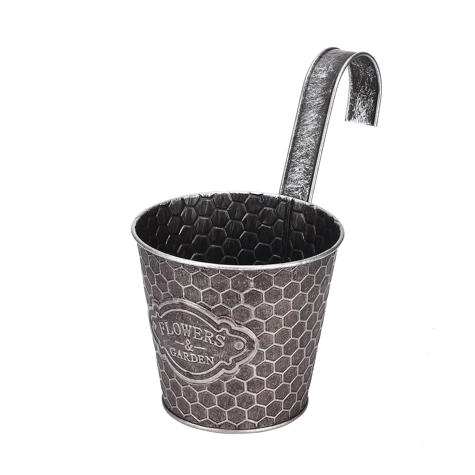 Metal Wall Planter Vertical Ribbed Design Wall Mount Flower Pot - Image 1