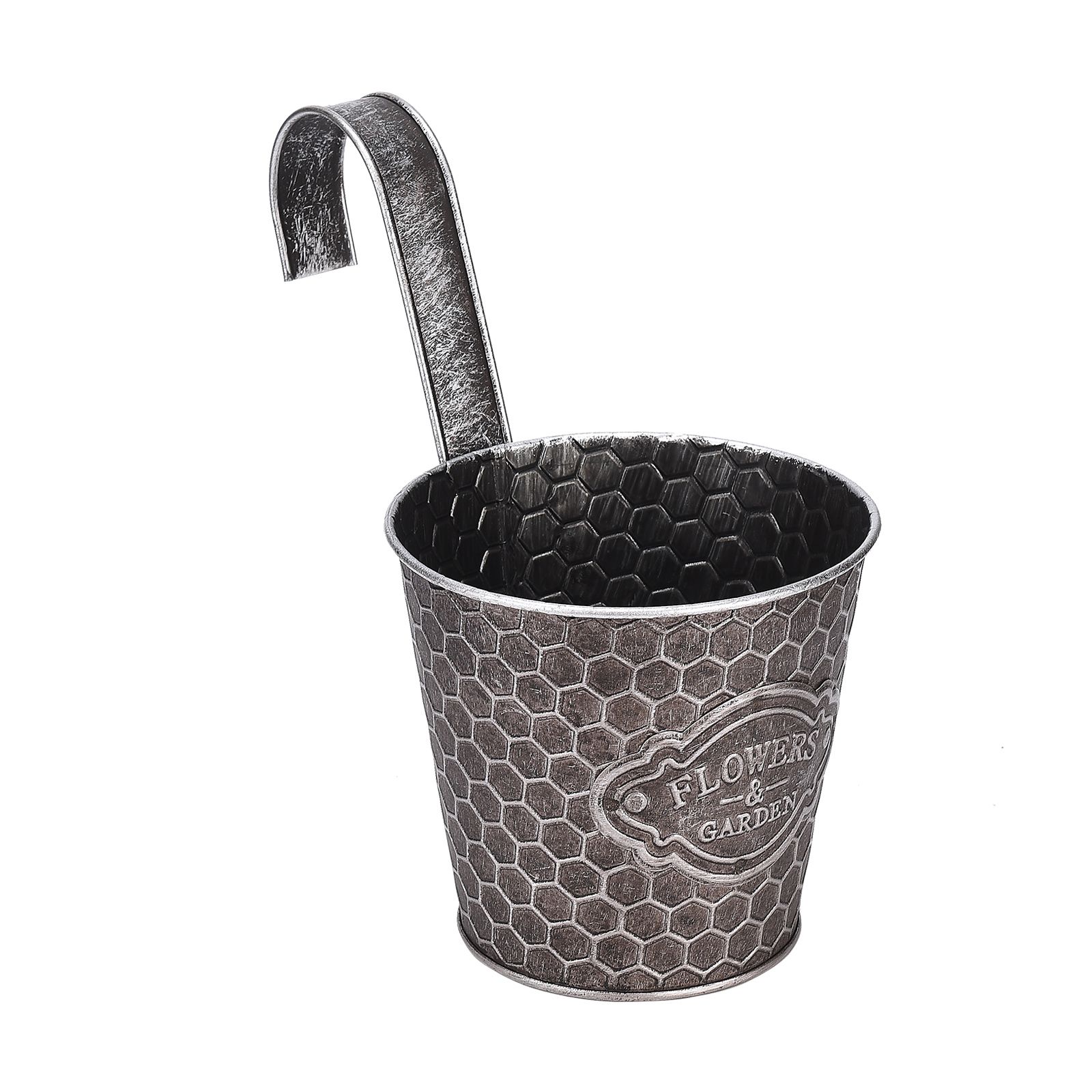 Metal Wall Planter Vertical Ribbed Design Wall Mount Flower Pot - Image 2