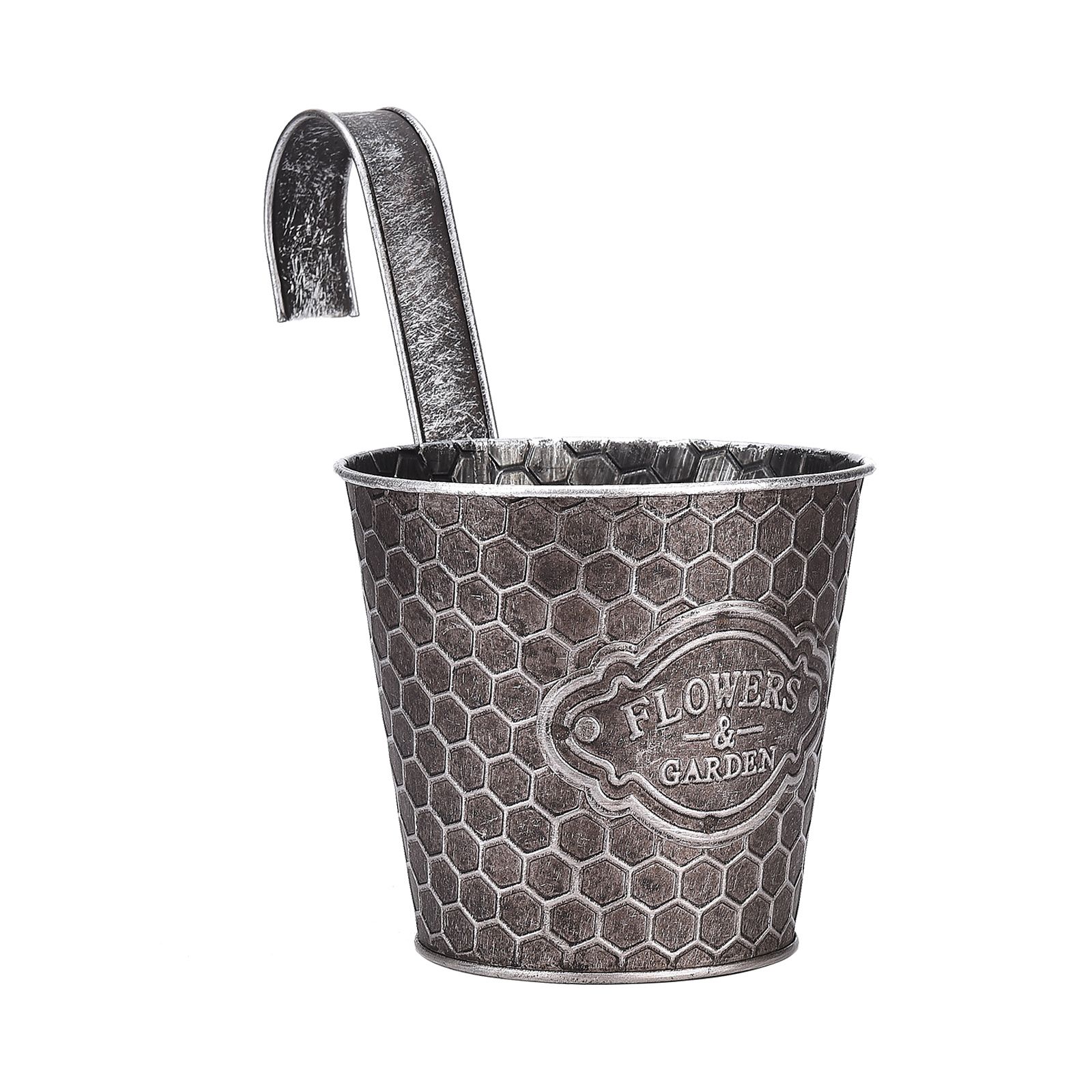 Metal Wall Planter Vertical Ribbed Design Wall Mount Flower Pot - Image 6