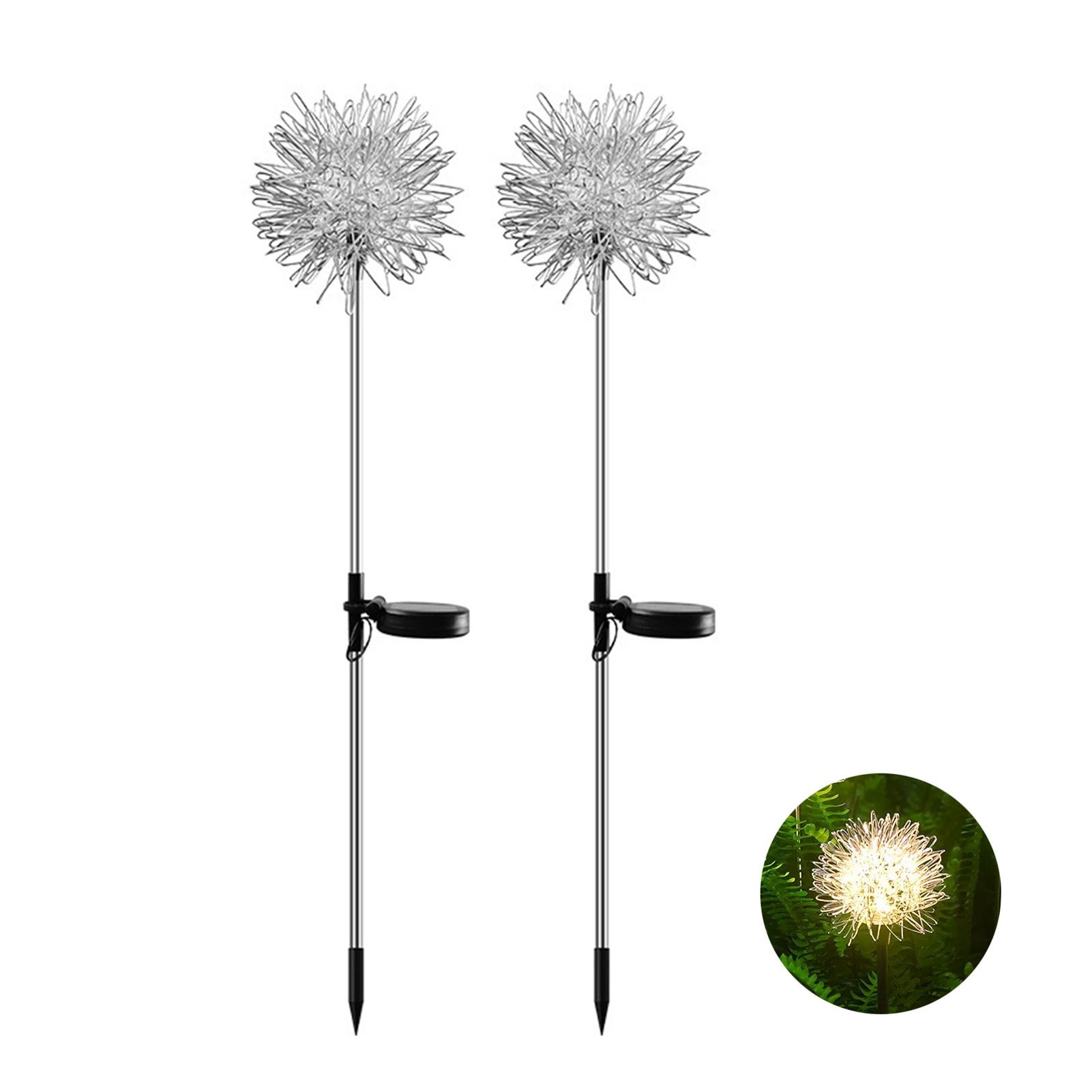 Solar Garden Light Outdoor Dandelion Garden Balcony Decoration Layout Inserted Lawn Lights - Image 1