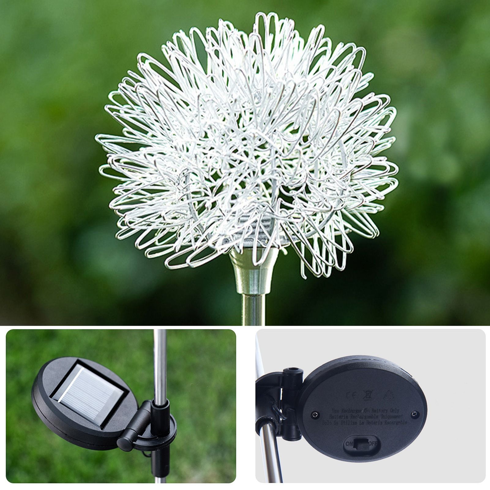 Solar Garden Light Outdoor Dandelion Garden Balcony Decoration Layout Inserted Lawn Lights - Image 2