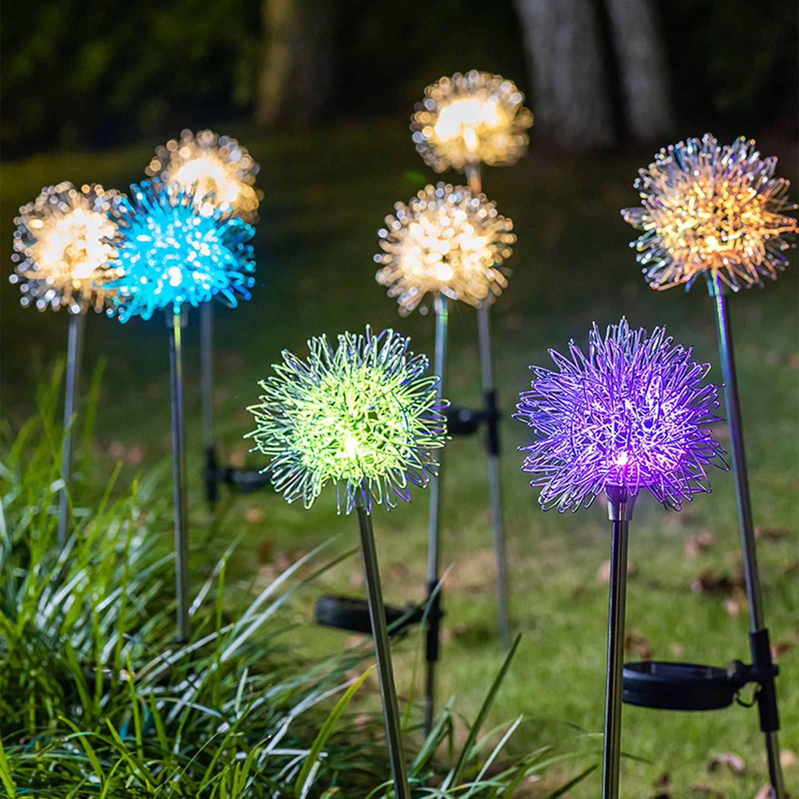 Solar Garden Light Outdoor Dandelion Garden Balcony Decoration Layout Inserted Lawn Lights - Image 8