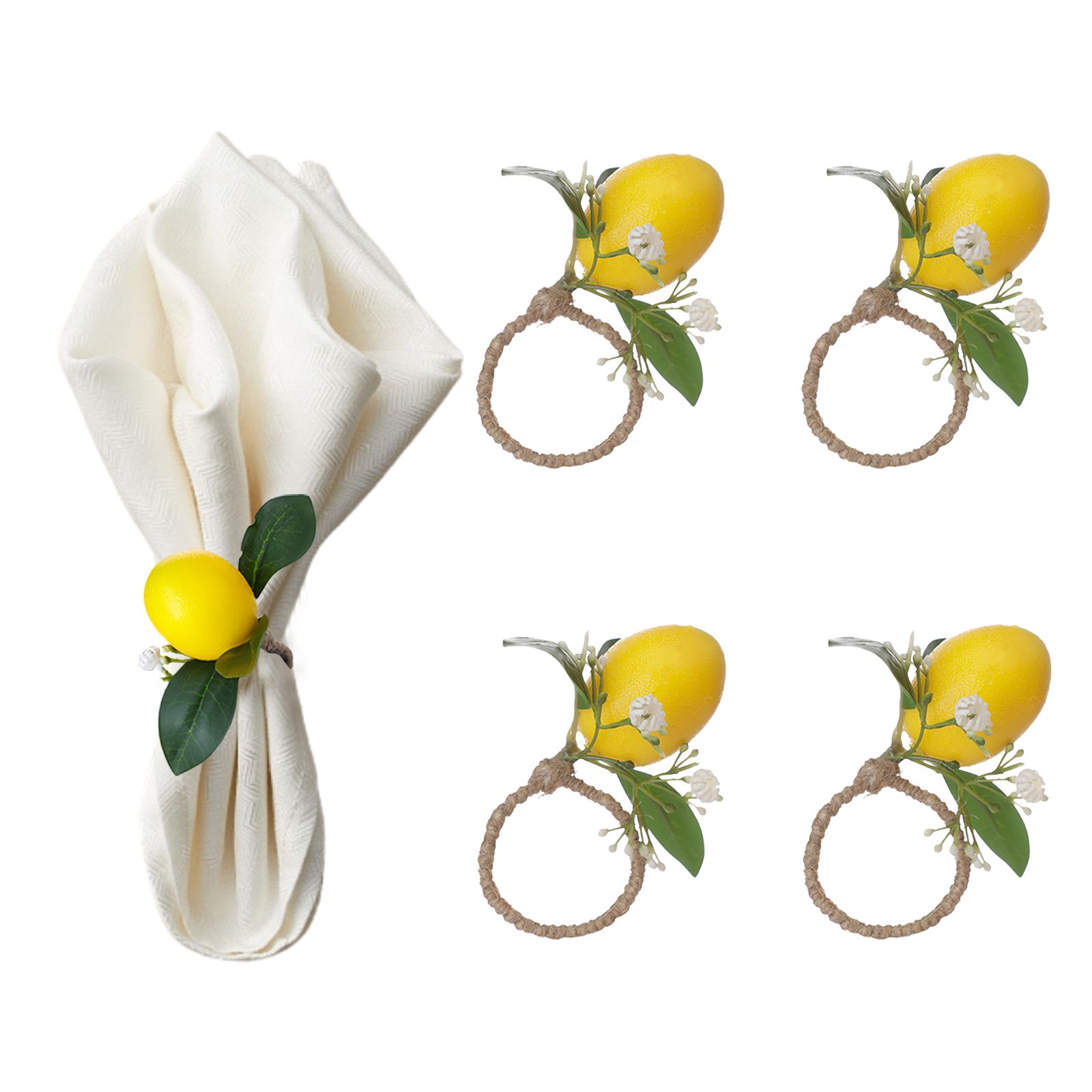 Simulation Lemon Napkin Ring Napkin Ring Holder Furniture Restaurant Table Decoration - Image 2