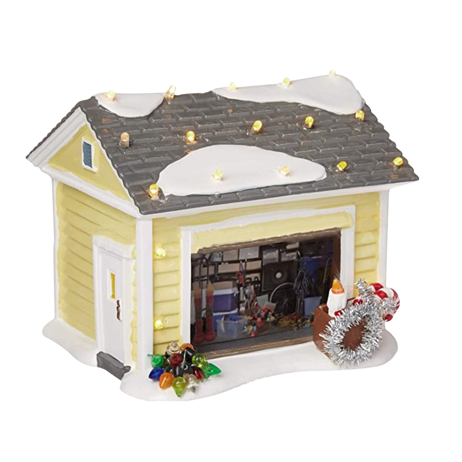 Christmas Village House LED Lighted Desk Building Resin House Statue Ornaments for Tabletop Centerpiece Fireplace Mantel - Image 1