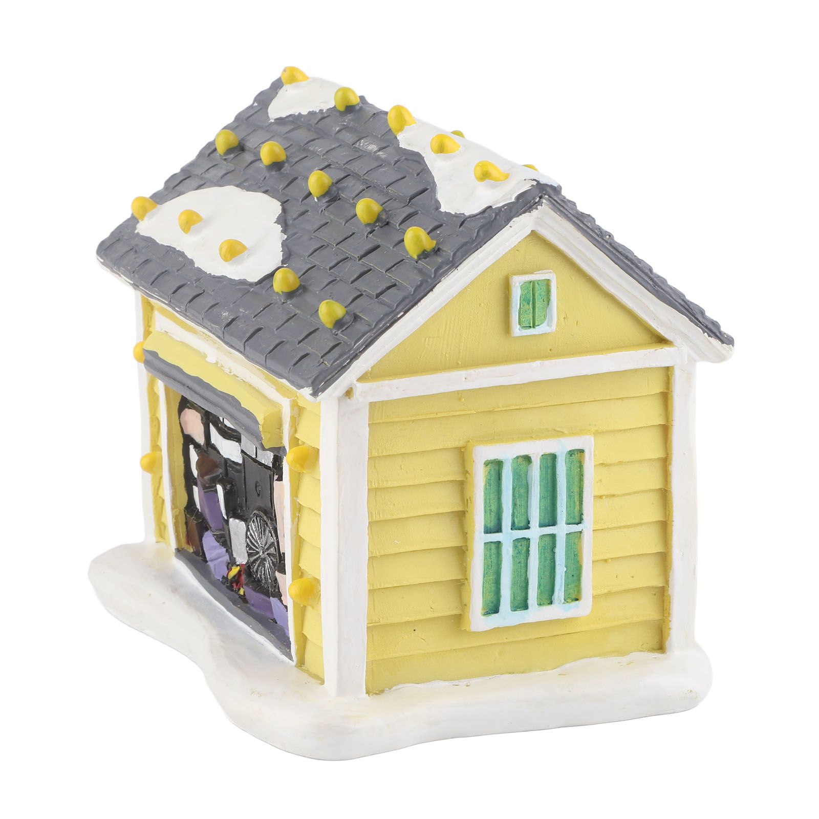 Christmas Village House LED Lighted Desk Building Resin House Statue Ornaments for Tabletop Centerpiece Fireplace Mantel - Image 3