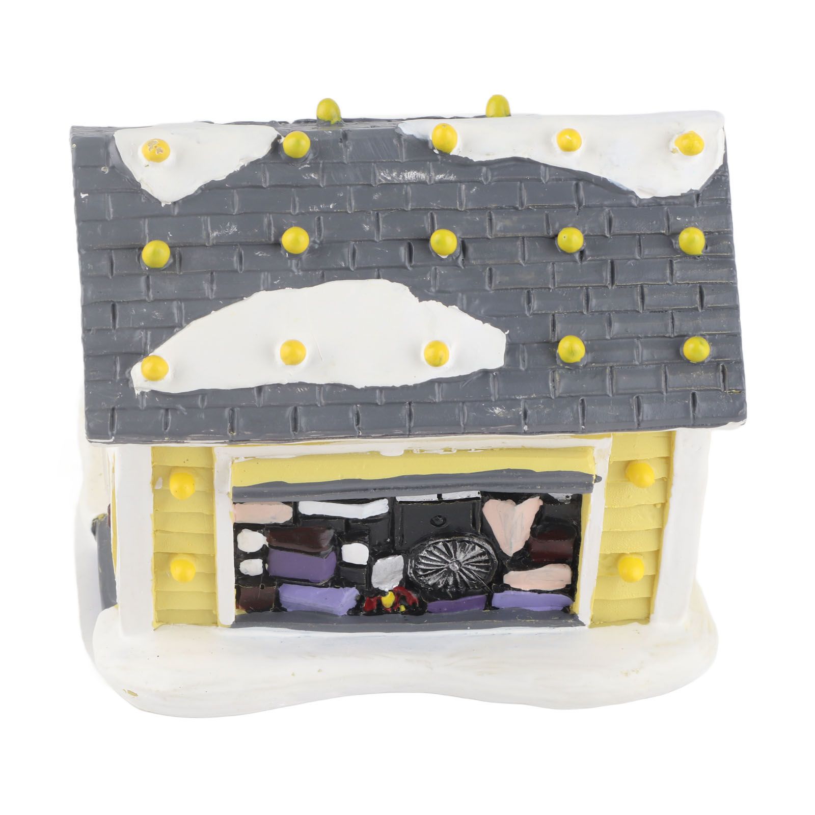Christmas Village House LED Lighted Desk Building Resin House Statue Ornaments for Tabletop Centerpiece Fireplace Mantel - Image 6