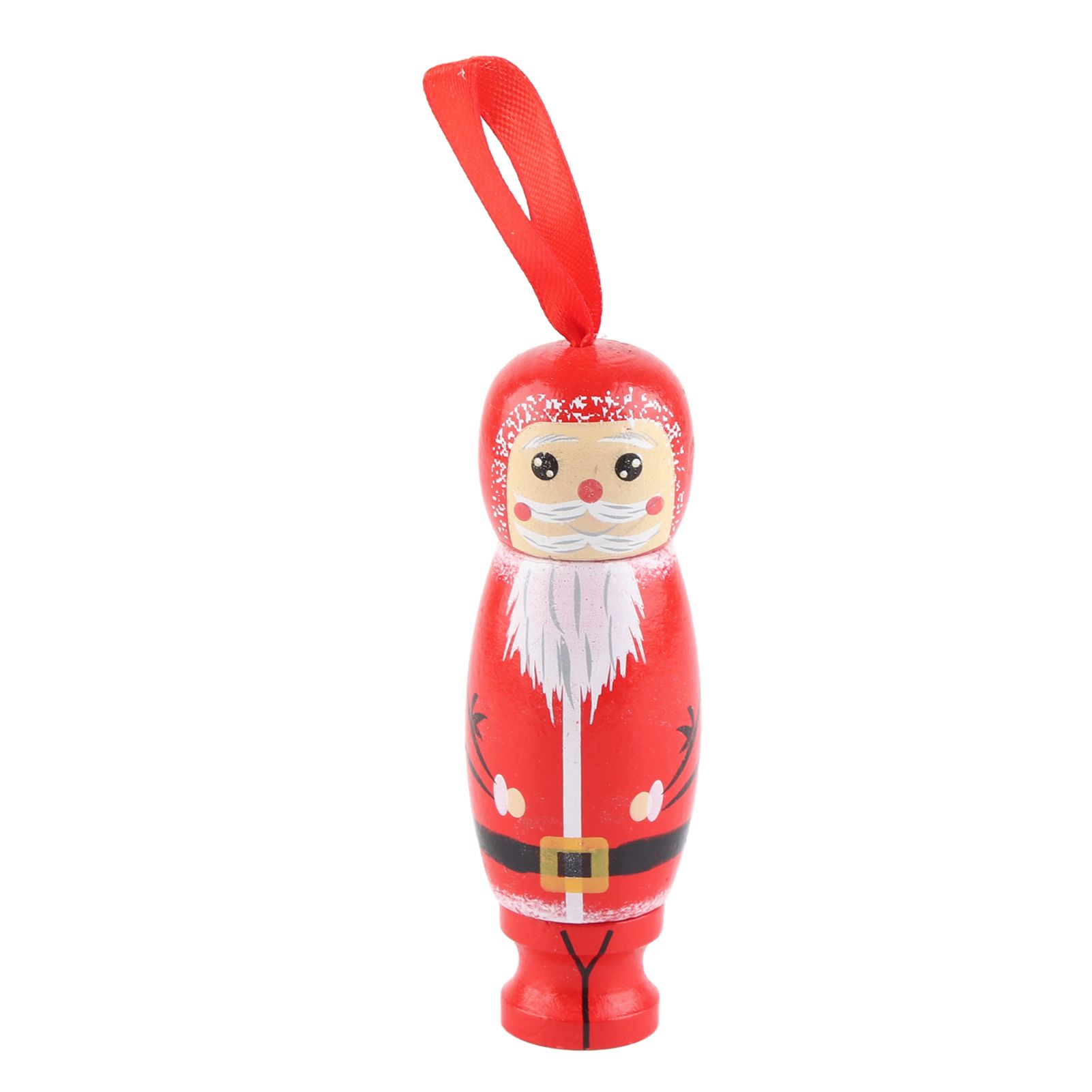 Santa Claus Pendant Funny Santa Ornament Christmas Tree Wooden Fun Crafts Decoration - Image 1