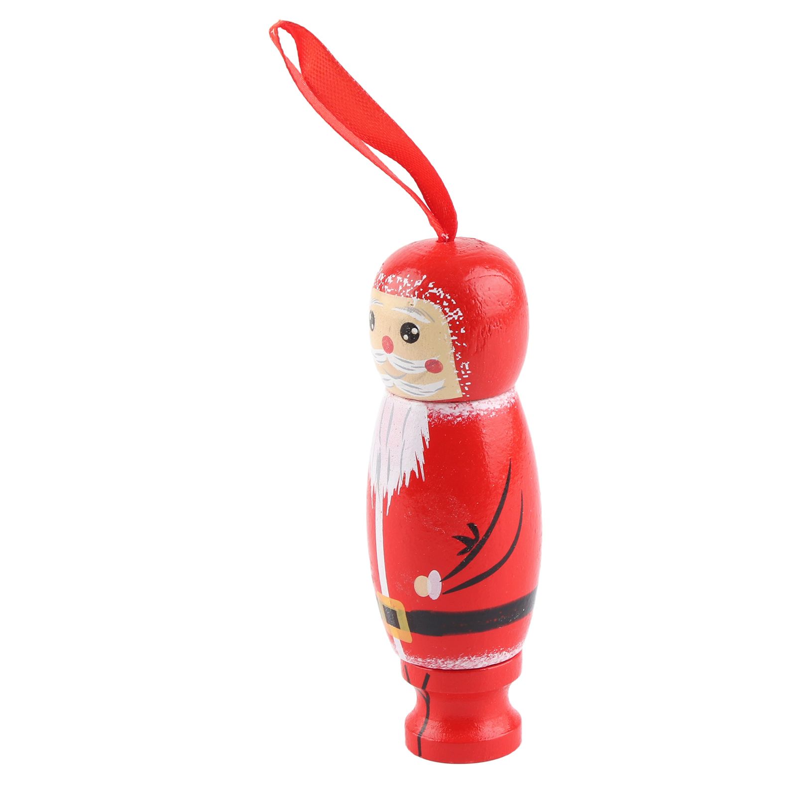 Santa Claus Pendant Funny Santa Ornament Christmas Tree Wooden Fun Crafts Decoration - Image 3