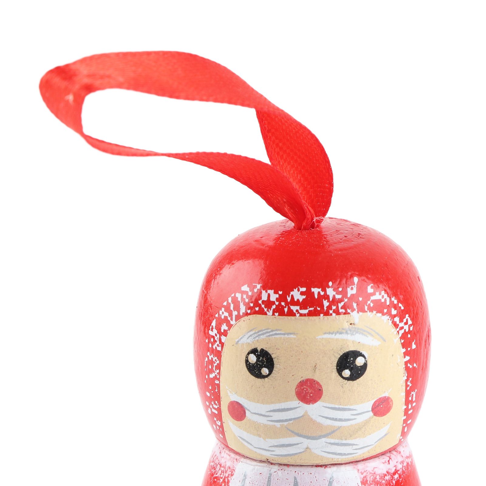 Santa Claus Pendant Funny Santa Ornament Christmas Tree Wooden Fun Crafts Decoration - Image 7