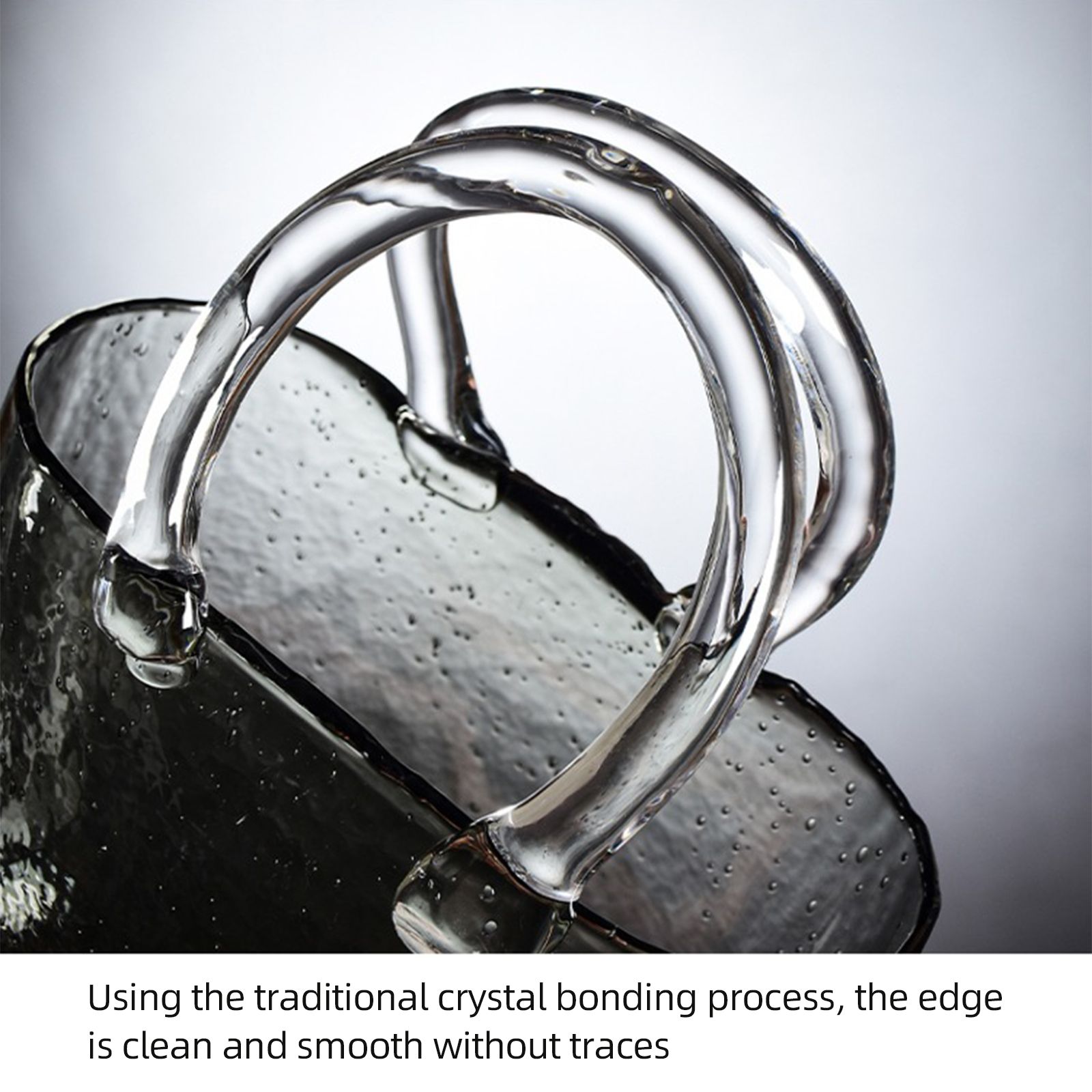 Glass Vase Transparent Hand Basket Living Room Flower Arrangement Creative Bag Fish Tank - Image 4