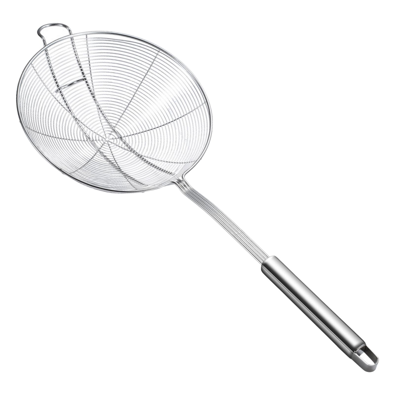 Strainer Spoon Long Stainless Steel Anti Scald Safe Slotted Ladle for Kitchen Cooking Frying Spaghetti - Image 1