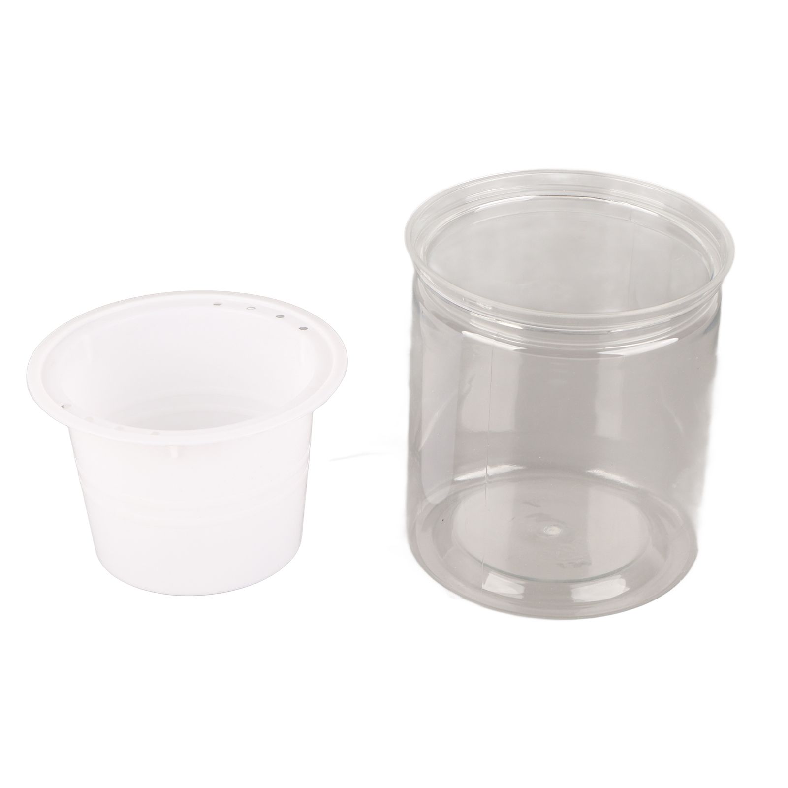 Automatic Water Absorbing Transparent Pot Creative Round Office Desktop Green Plant Hydroponic Plastic Flower Pots - Image 3