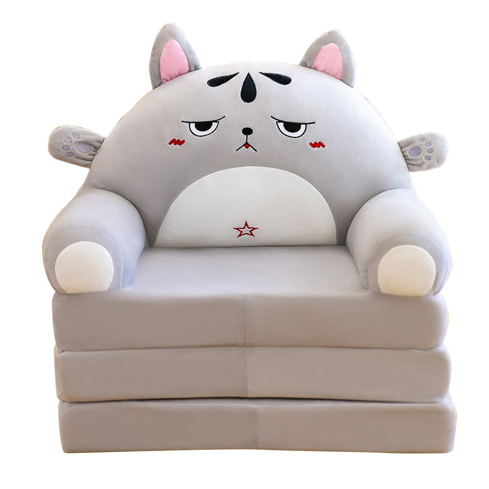 2 in 1 Foldable Children's Sofa Cushion Plush Sofa Cute Sofa Chair for Children - Image 2