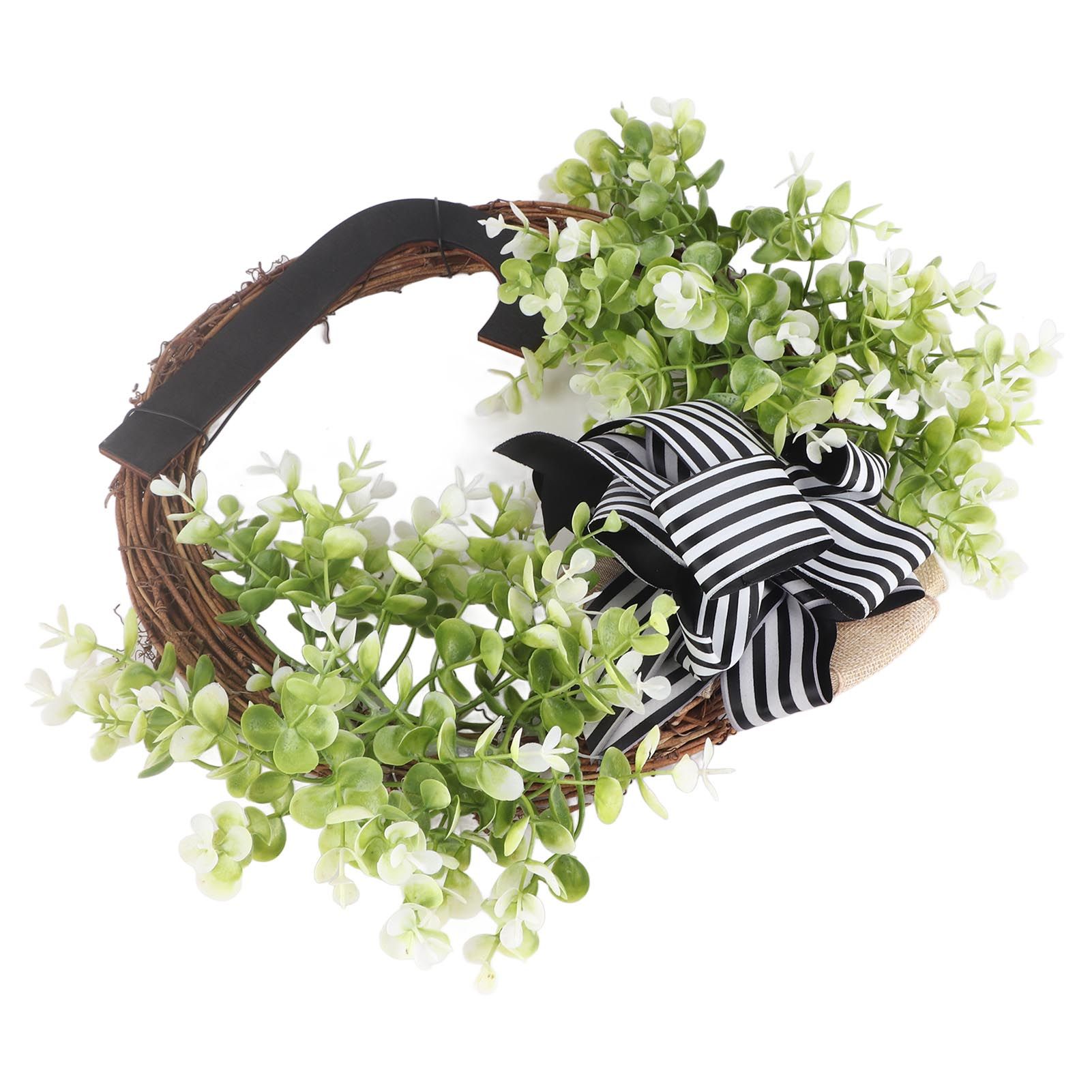 Creative Front Door Wreath with Bow 26 Letter Garden Outdoor Decorative Wreath - Image 4