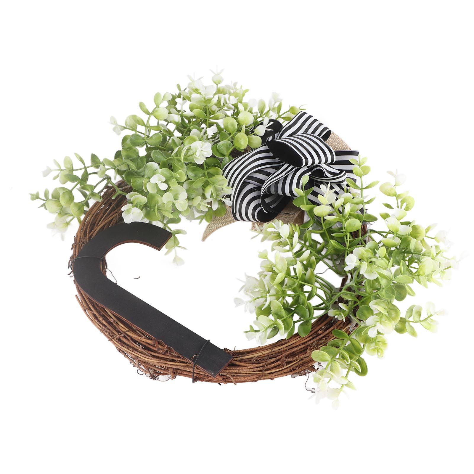 Creative Front Door Wreath with Bow 26 Letter Garden Outdoor Decorative Wreath - Image 5