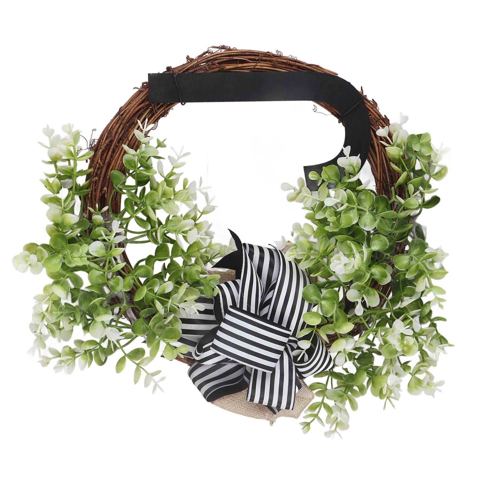 Creative Front Door Wreath with Bow 26 Letter Garden Outdoor Decorative Wreath - Image 7