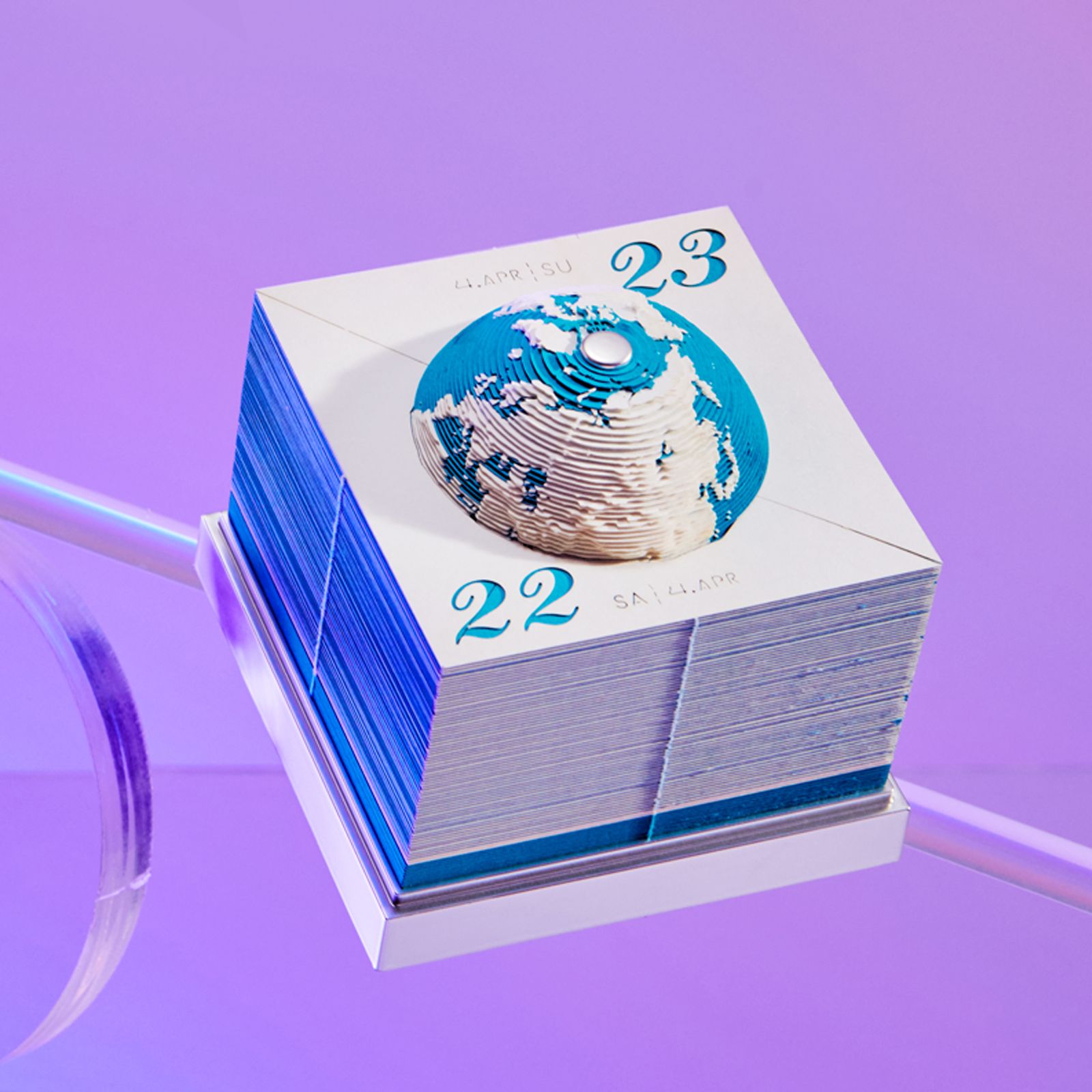 3D Earth Sculpture Calendar Model Ornaments for Home School Office Decor - Image 4
