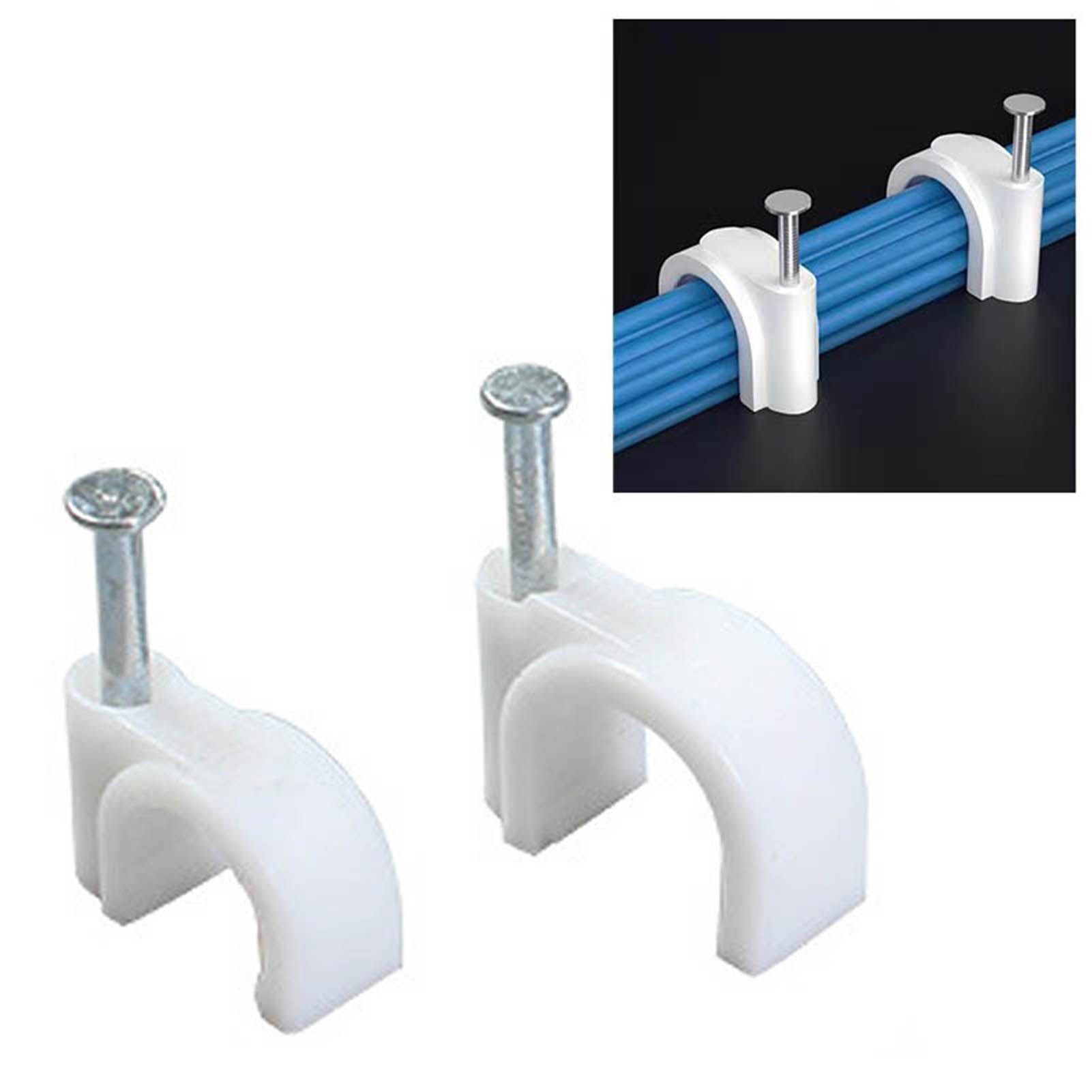 100 PCS 5mm Steel Nail Line Clip Round Cable Fixing Clips for Wall Mounted Cord Management - Image 5