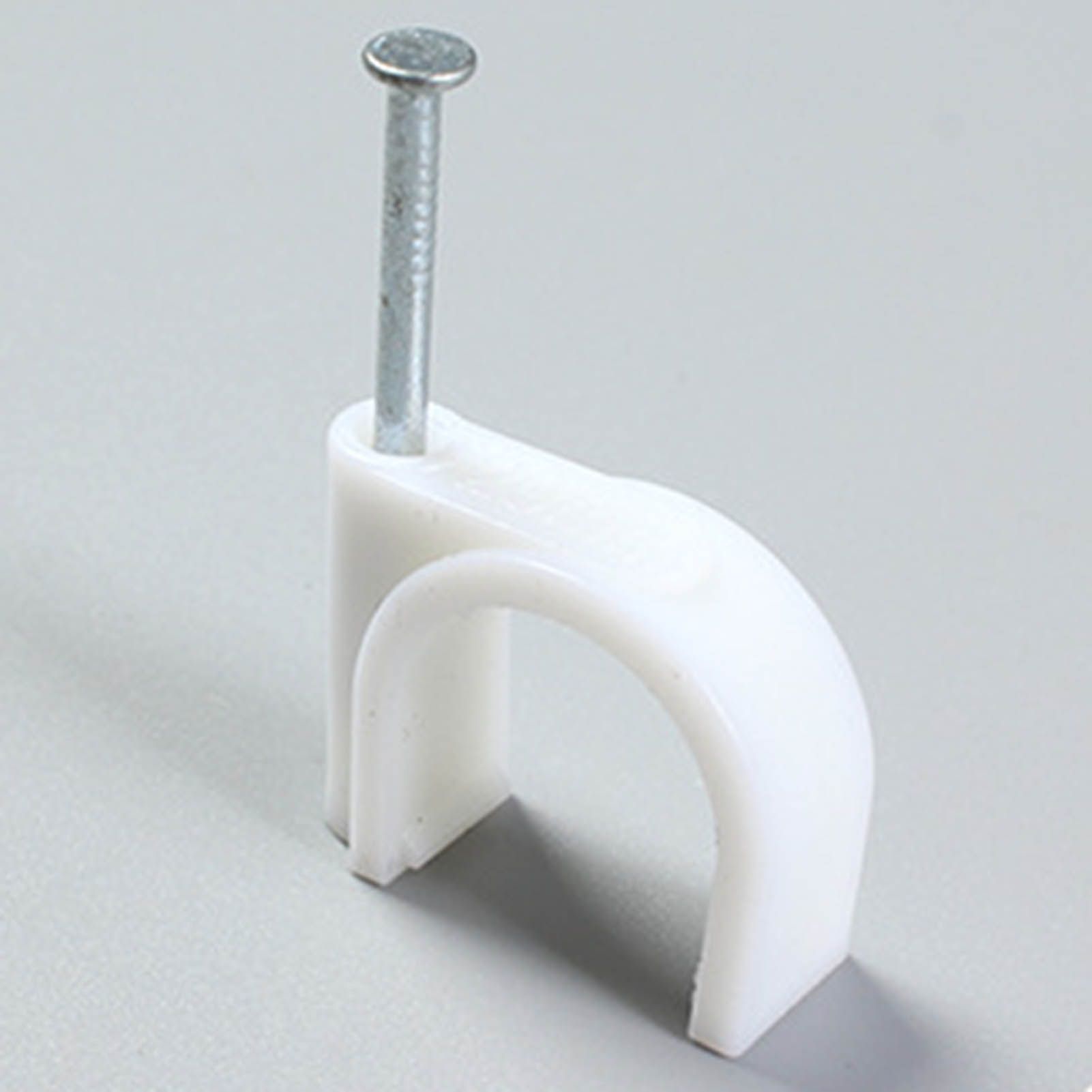 100 PCS 5mm Steel Nail Line Clip Round Cable Fixing Clips for Wall Mounted Cord Management - Image 6