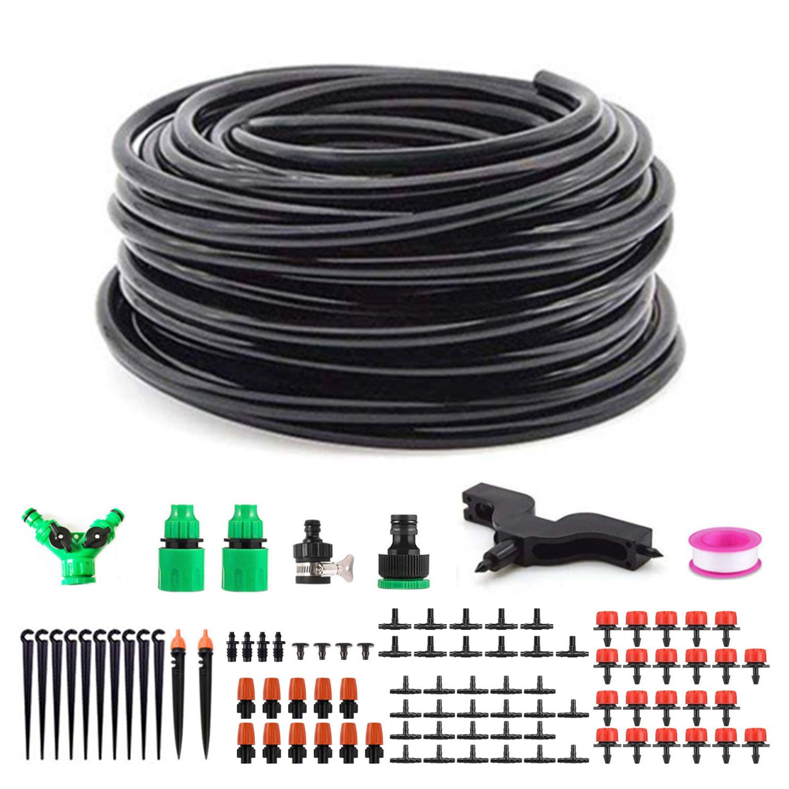 Garden Drip Irrigation System Automatic Micro Spraying Watering Kits Irrigation Atomization System 40m/1574.8in - Image 1