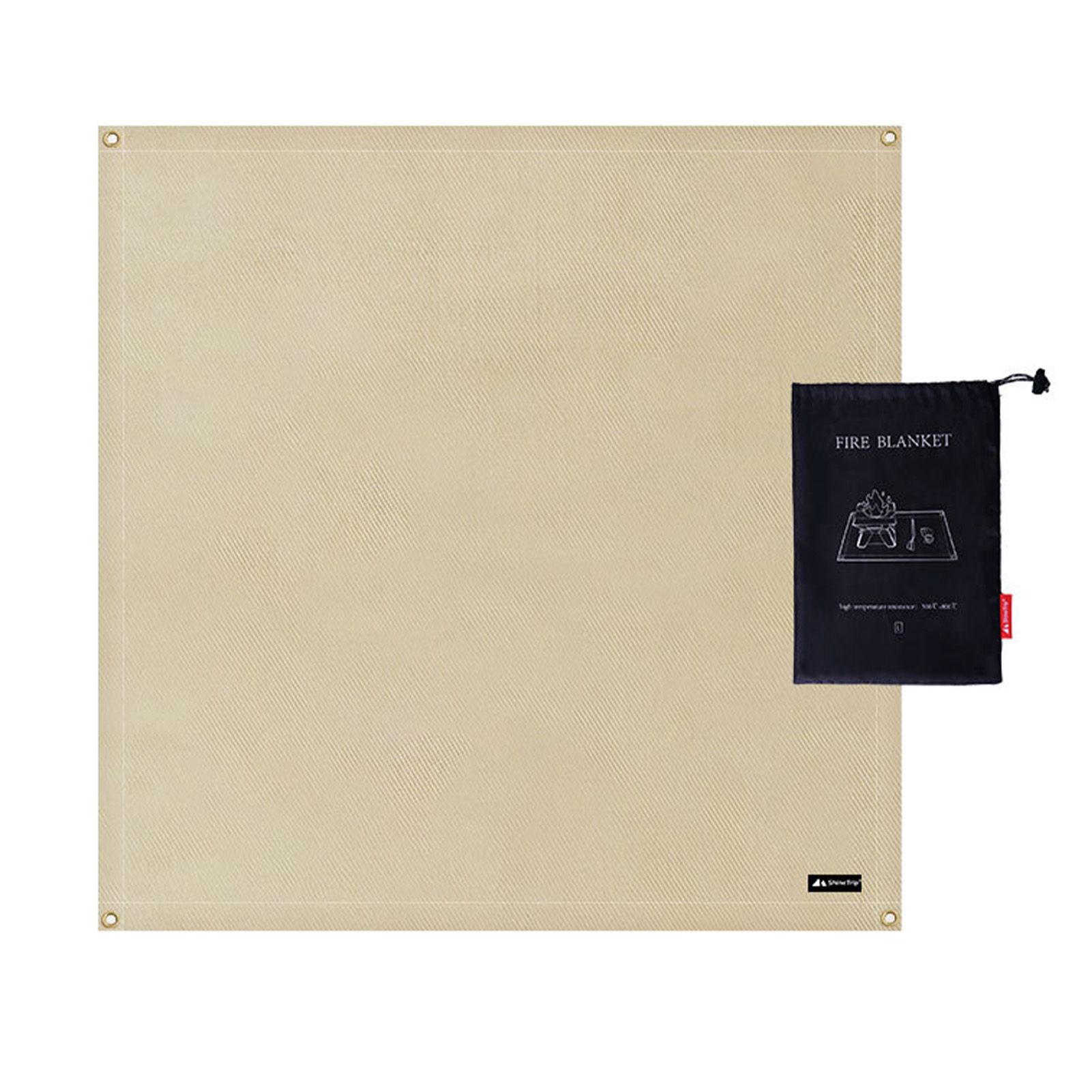 BBQ Grill Mat Outdoor Picnic Fire Pit Mat High Temperature Resistant Glass Fiber Fireproof Cloth L 100x100cm - Image 1