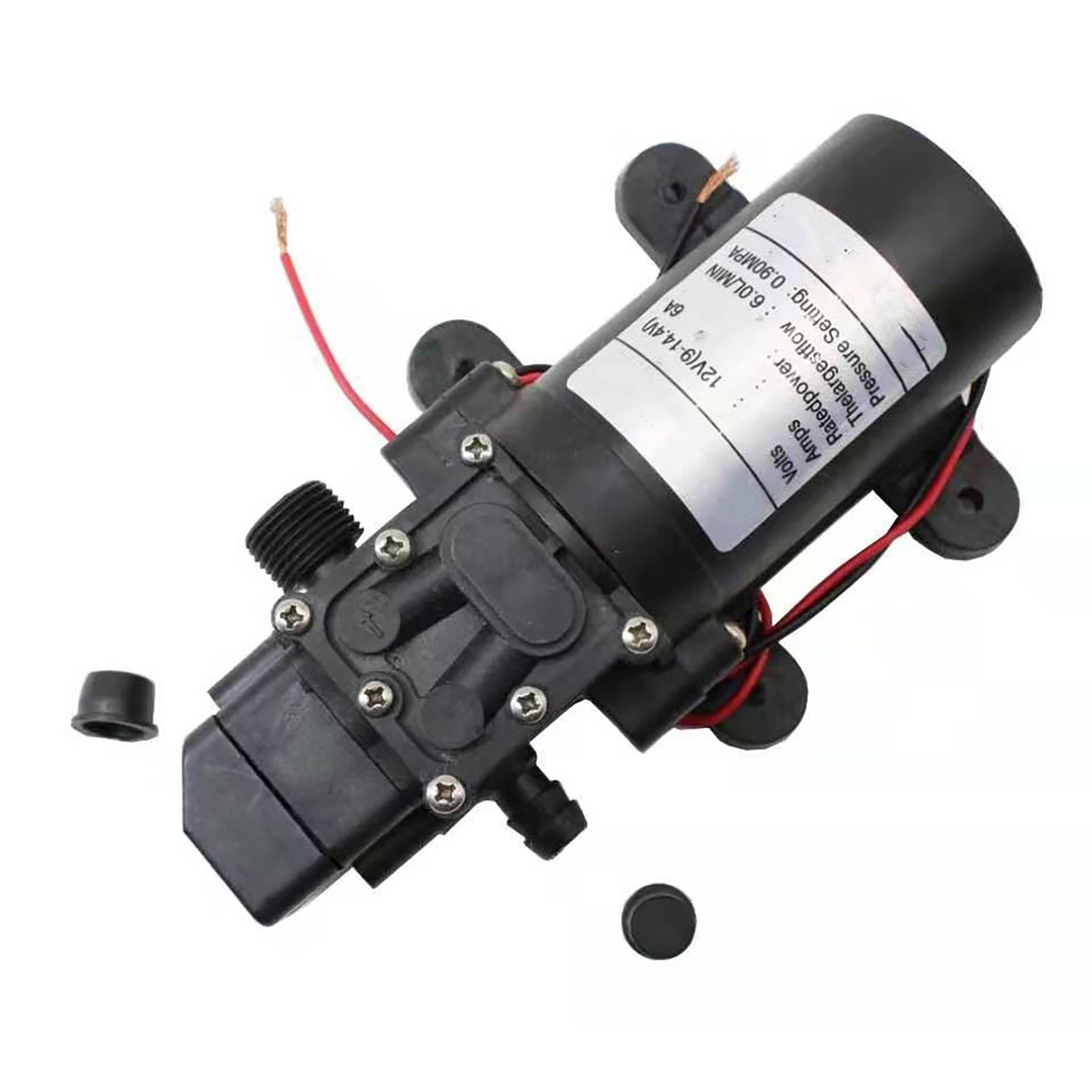 High Pressure Diaphragm Pump Smart Electric 6L Flow Rate Self Priming Pump for Car Wash Agricultural DC12V 72W - Image 3