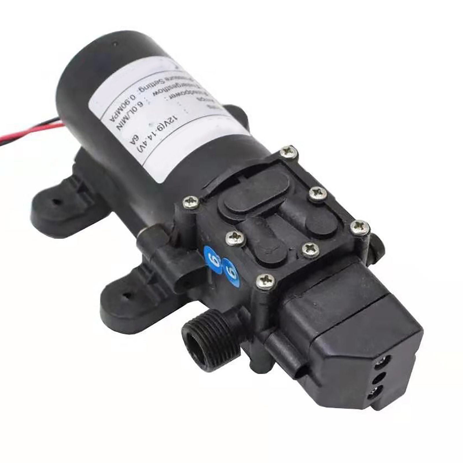 High Pressure Diaphragm Pump Smart Electric 6L Flow Rate Self Priming Pump for Car Wash Agricultural DC12V 72W - Image 4