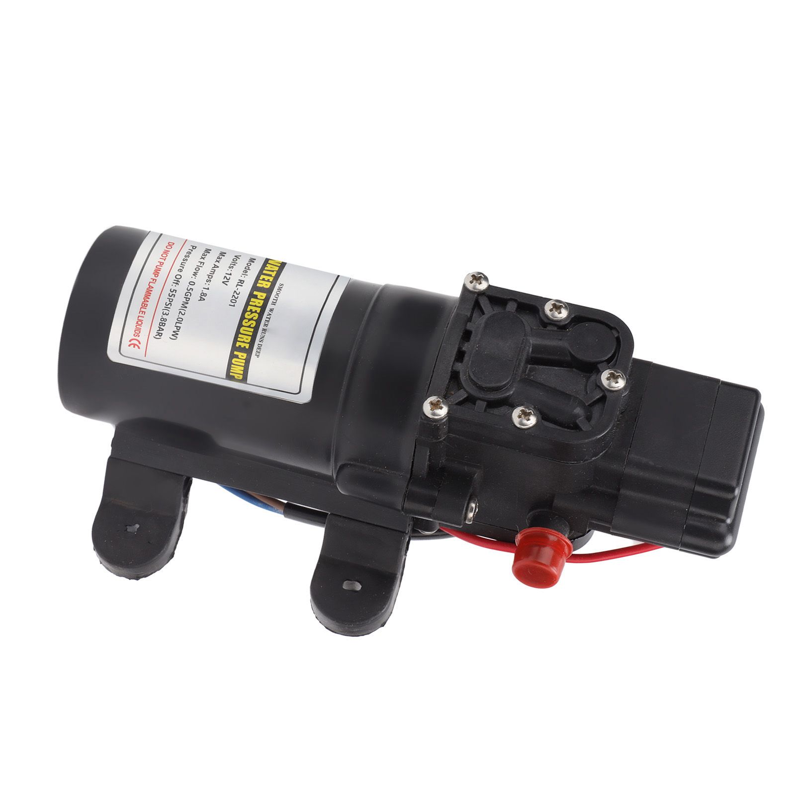 Water Pressure Diaphragm Pump Self Priming Diaphragm Pump High Pressure Water Pump for Outdoor RL 2201 12V - Image 7