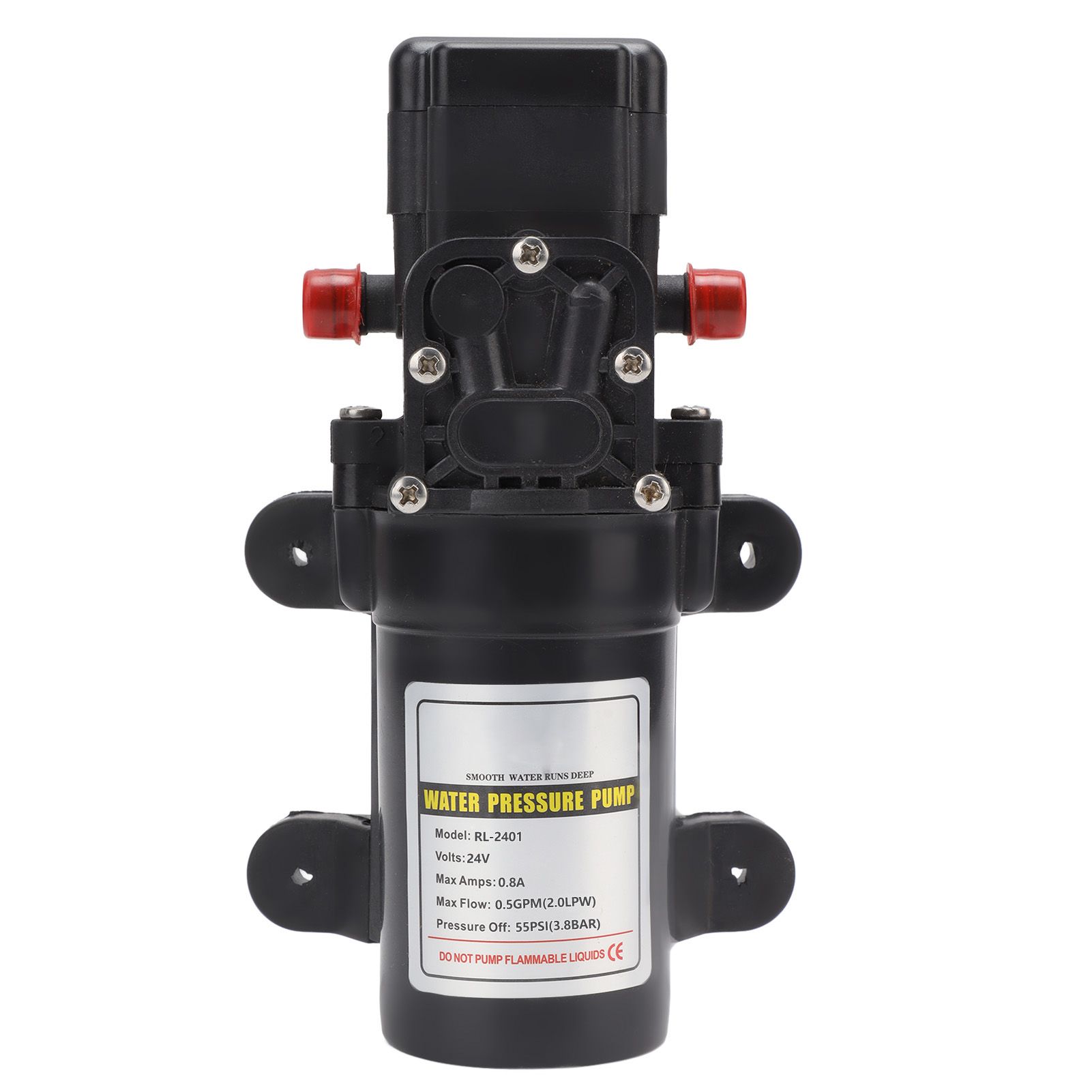 Water Pressure Diaphragm Pump Self Priming Diaphragm Pump High Pressure Water Pump for Outdoor RL 2401 24V - Image 1