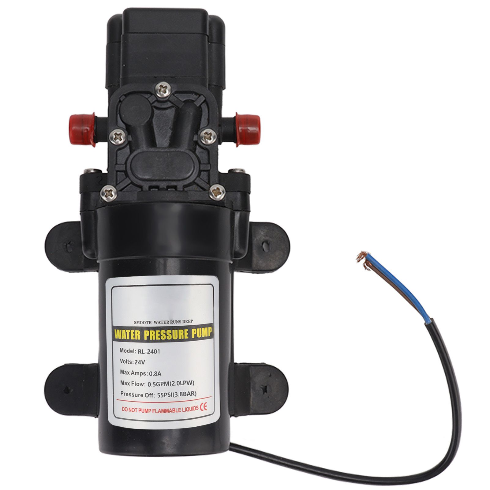Water Pressure Diaphragm Pump Self Priming Diaphragm Pump High Pressure Water Pump for Outdoor RL 2401 24V - Image 4