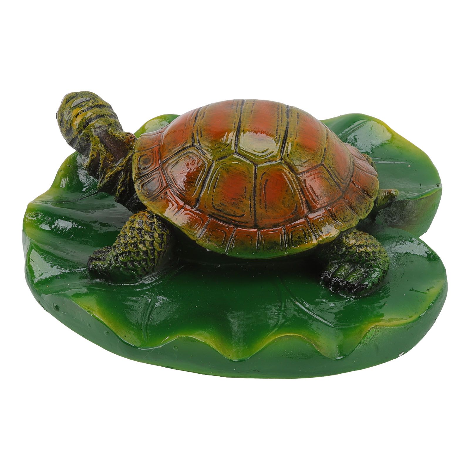 Garden Animals Statues Cute Vivid Synthetic Resin Outdoor Garden Animal Figurines for Patio Terrace Home Office Space Lotus Leaf Tortoise - Image 4