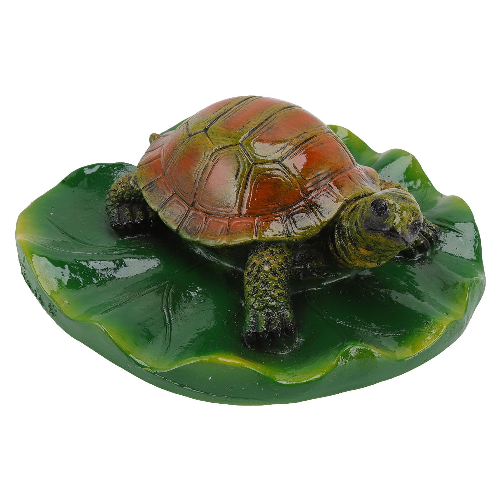 Garden Animals Statues Cute Vivid Synthetic Resin Outdoor Garden Animal Figurines for Patio Terrace Home Office Space Lotus Leaf Tortoise - Image 5
