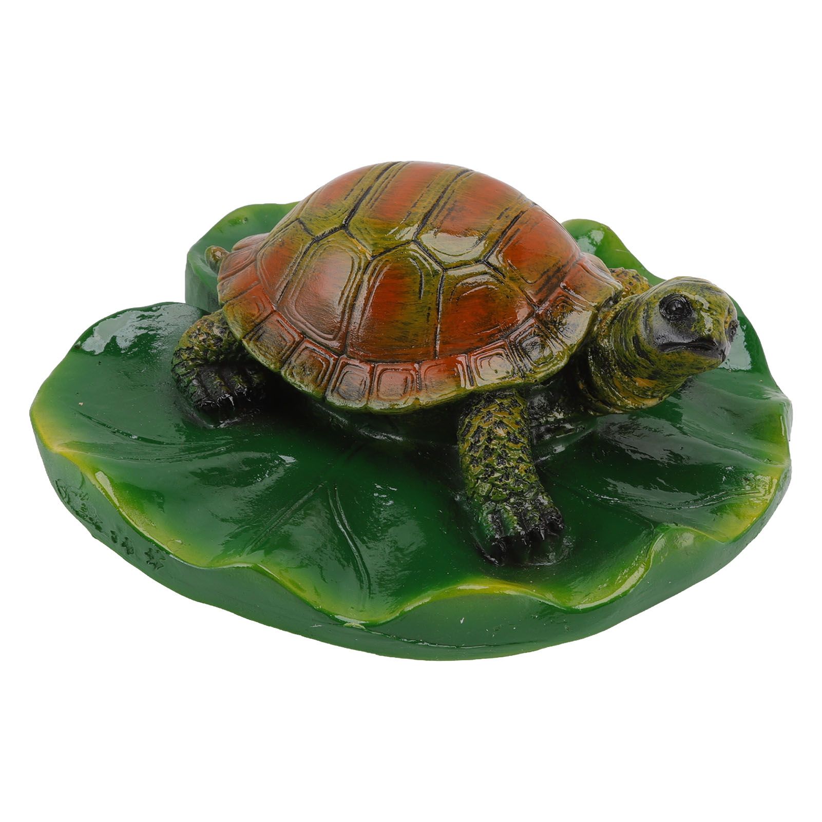 Garden Animals Statues Cute Vivid Synthetic Resin Outdoor Garden Animal Figurines for Patio Terrace Home Office Space Lotus Leaf Tortoise - Image 6
