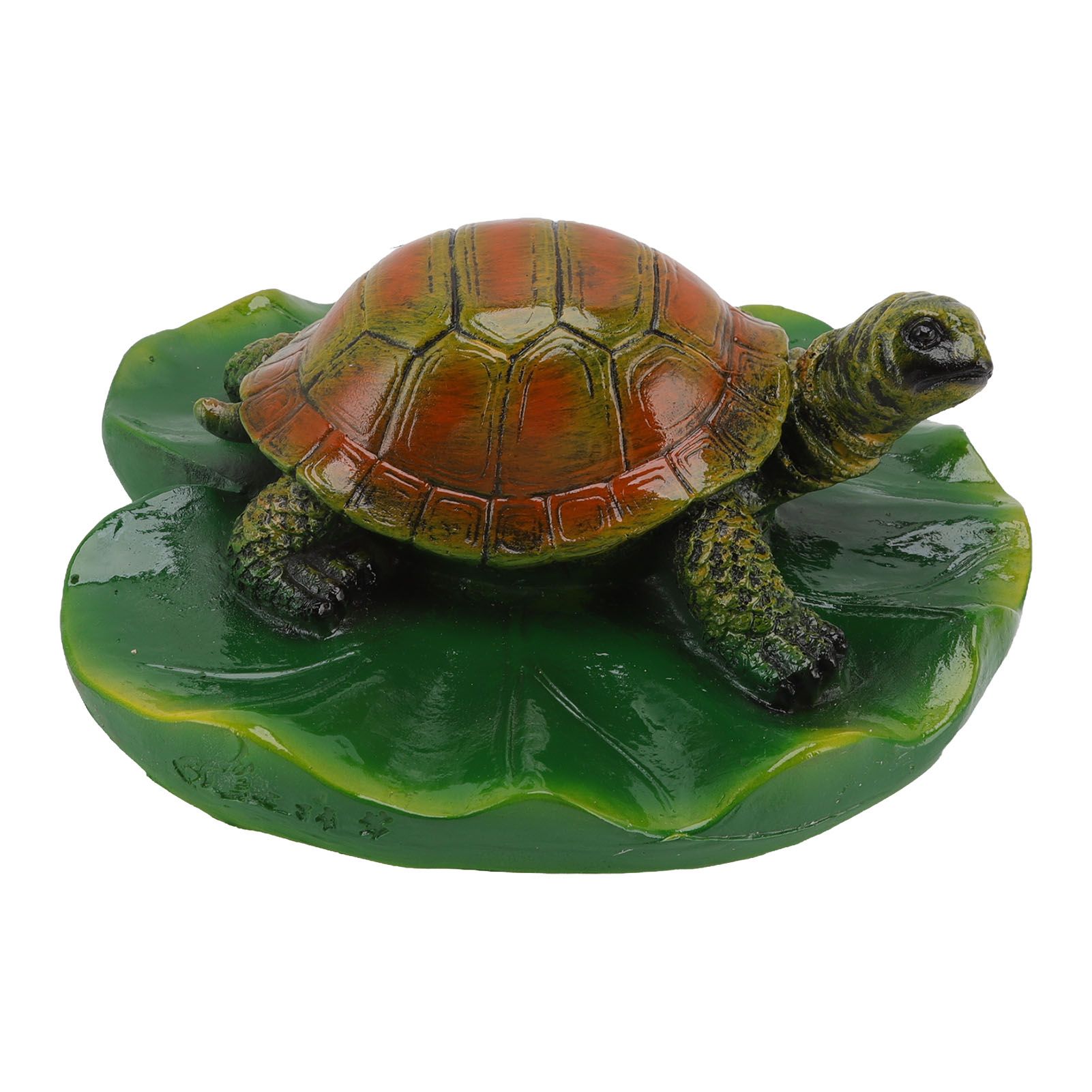 Garden Animals Statues Cute Vivid Synthetic Resin Outdoor Garden Animal Figurines for Patio Terrace Home Office Space Lotus Leaf Tortoise - Image 7
