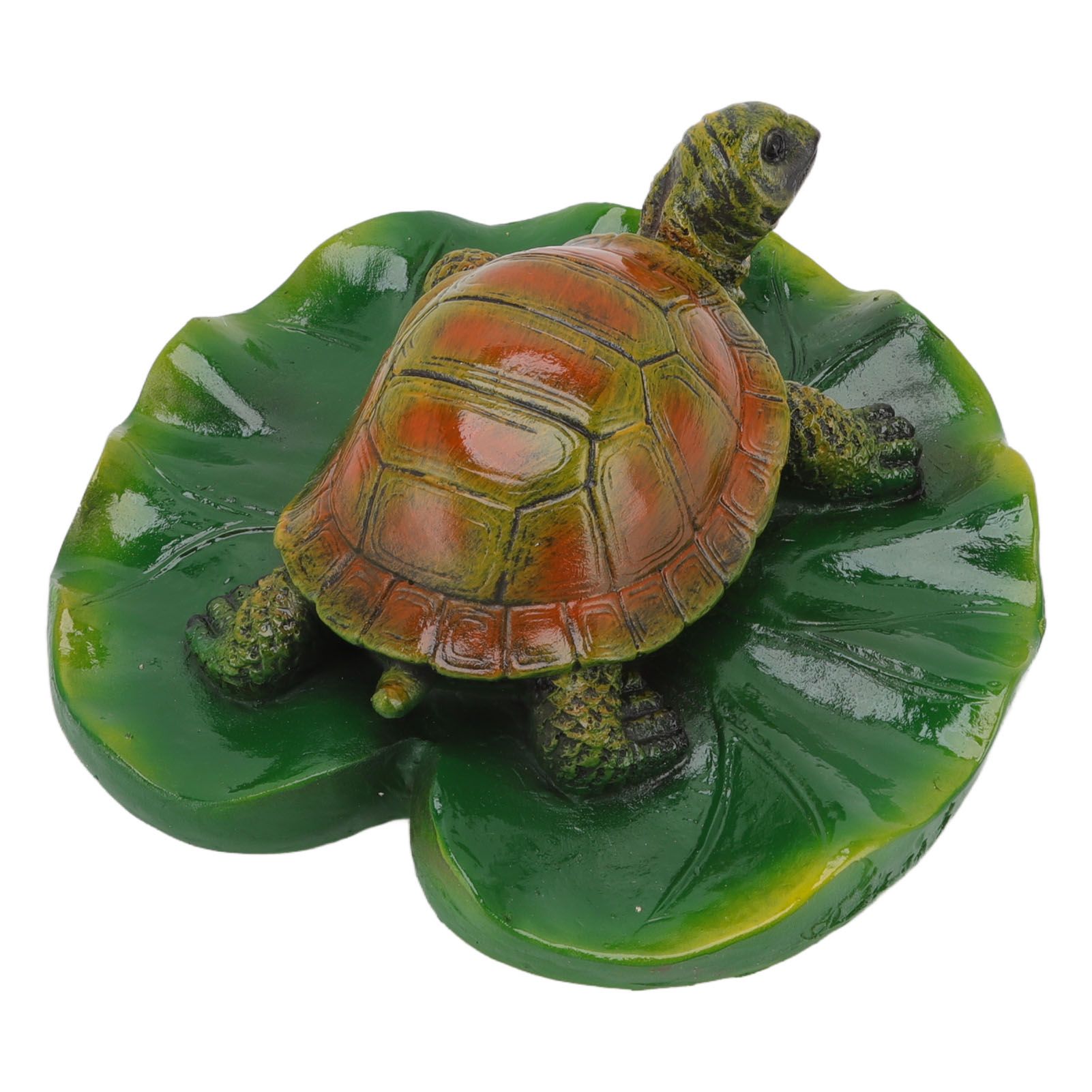 Garden Animals Statues Cute Vivid Synthetic Resin Outdoor Garden Animal Figurines for Patio Terrace Home Office Space Lotus Leaf Tortoise - Image 8
