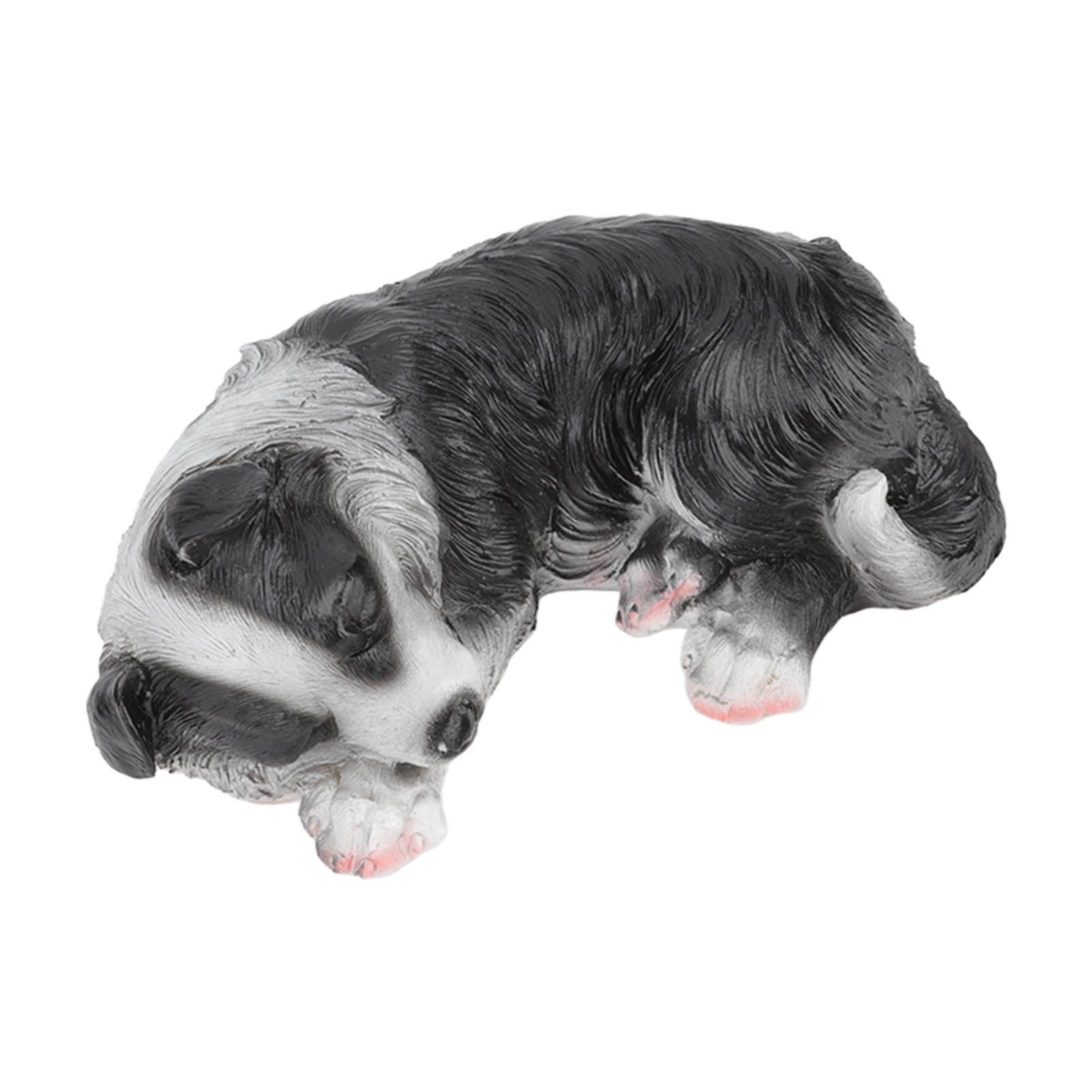 Puppy Statues Sculptures Synthetic Resin Waterproof Border Collie Statue Ornament for Garden Outdoor - Image 6