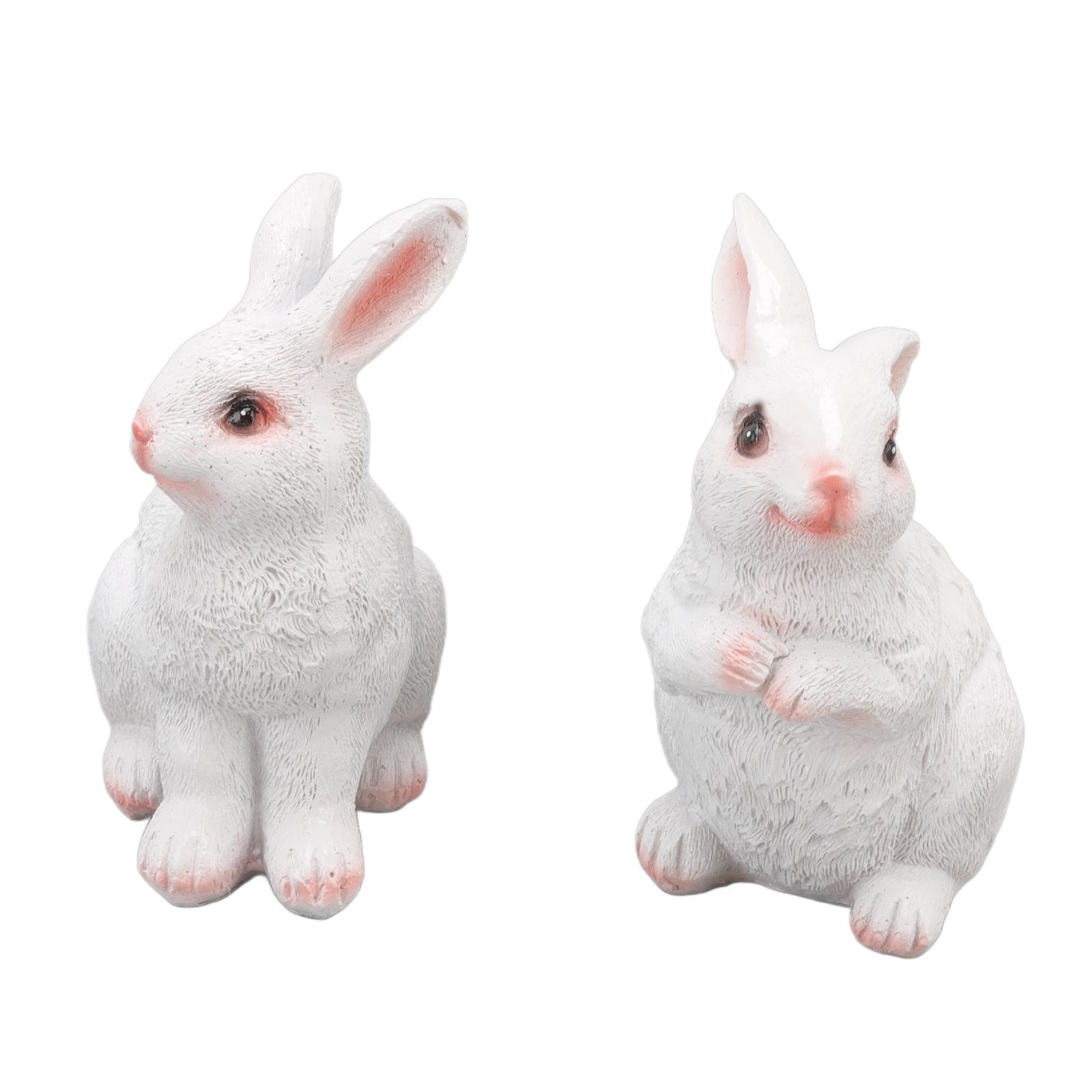 One Pair Garden Statues Rabbit Synthetic Resin Outdoor Craft Sculpture for Home Patio - Image 4