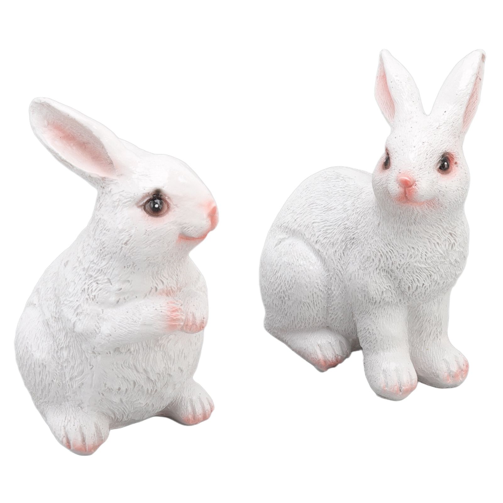 One Pair Garden Statues Rabbit Synthetic Resin Outdoor Craft Sculpture for Home Patio - Image 6