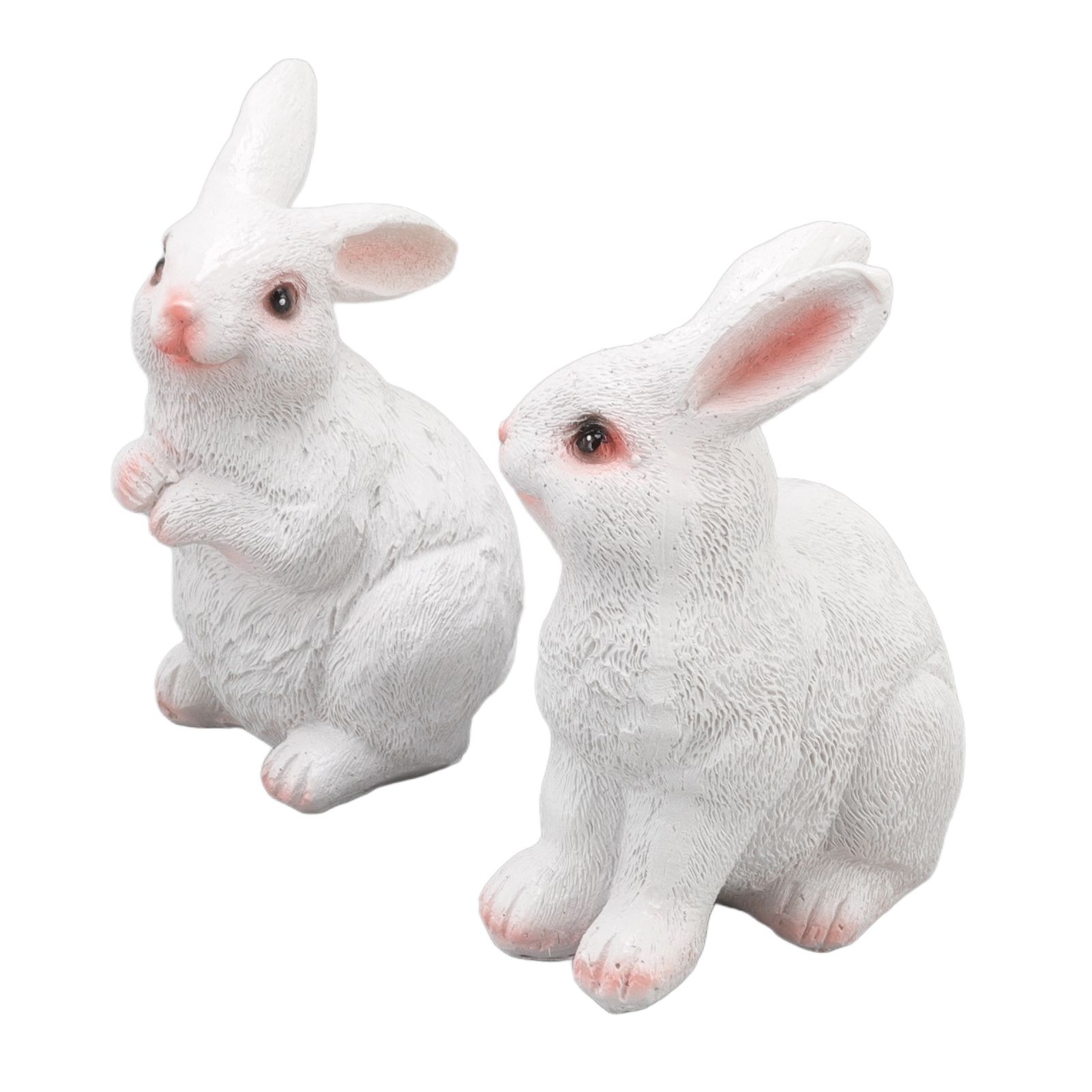 One Pair Garden Statues Rabbit Synthetic Resin Outdoor Craft Sculpture for Home Patio - Image 7